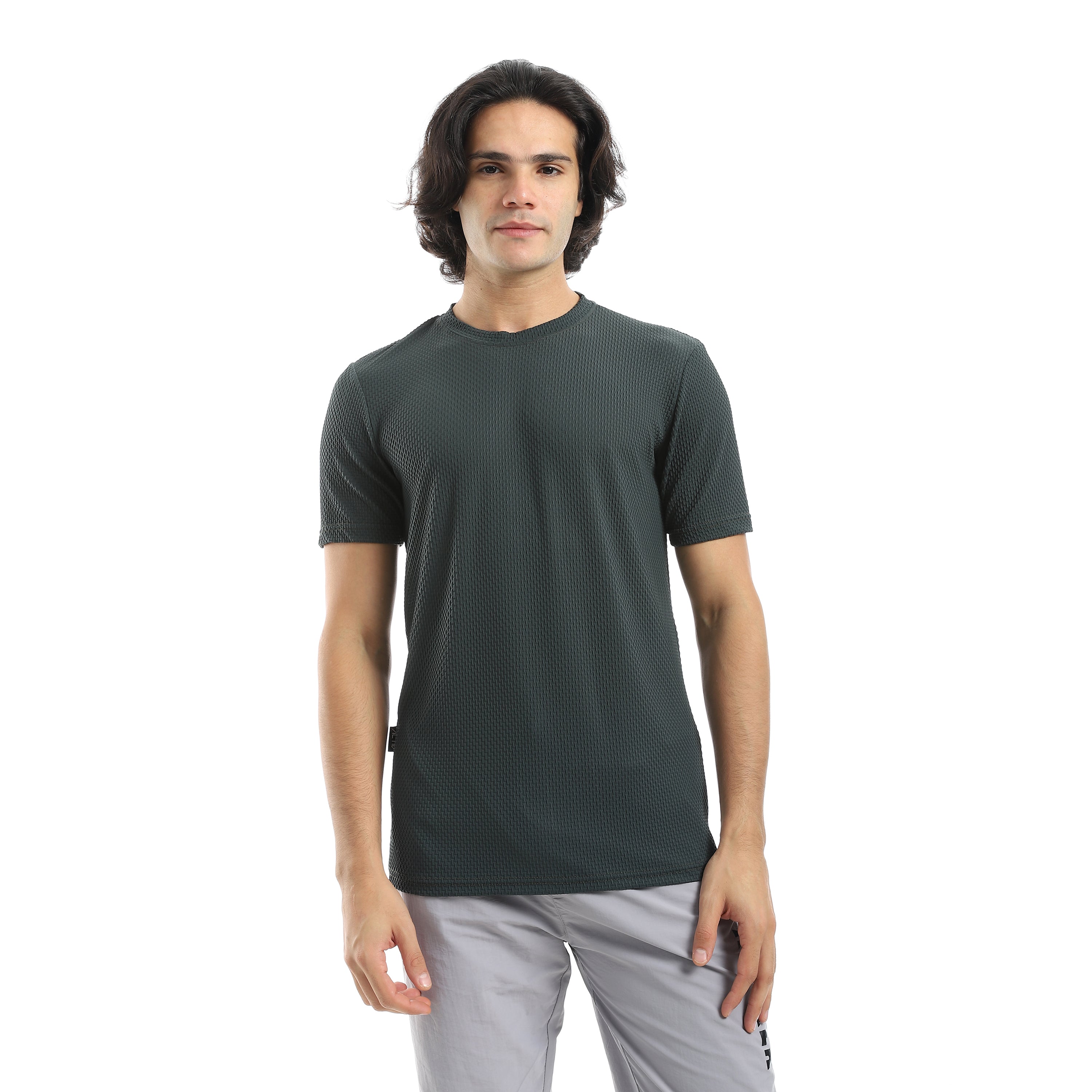 ACTIV MENS PLAIN BASIC T-SHIRT - OLIVE