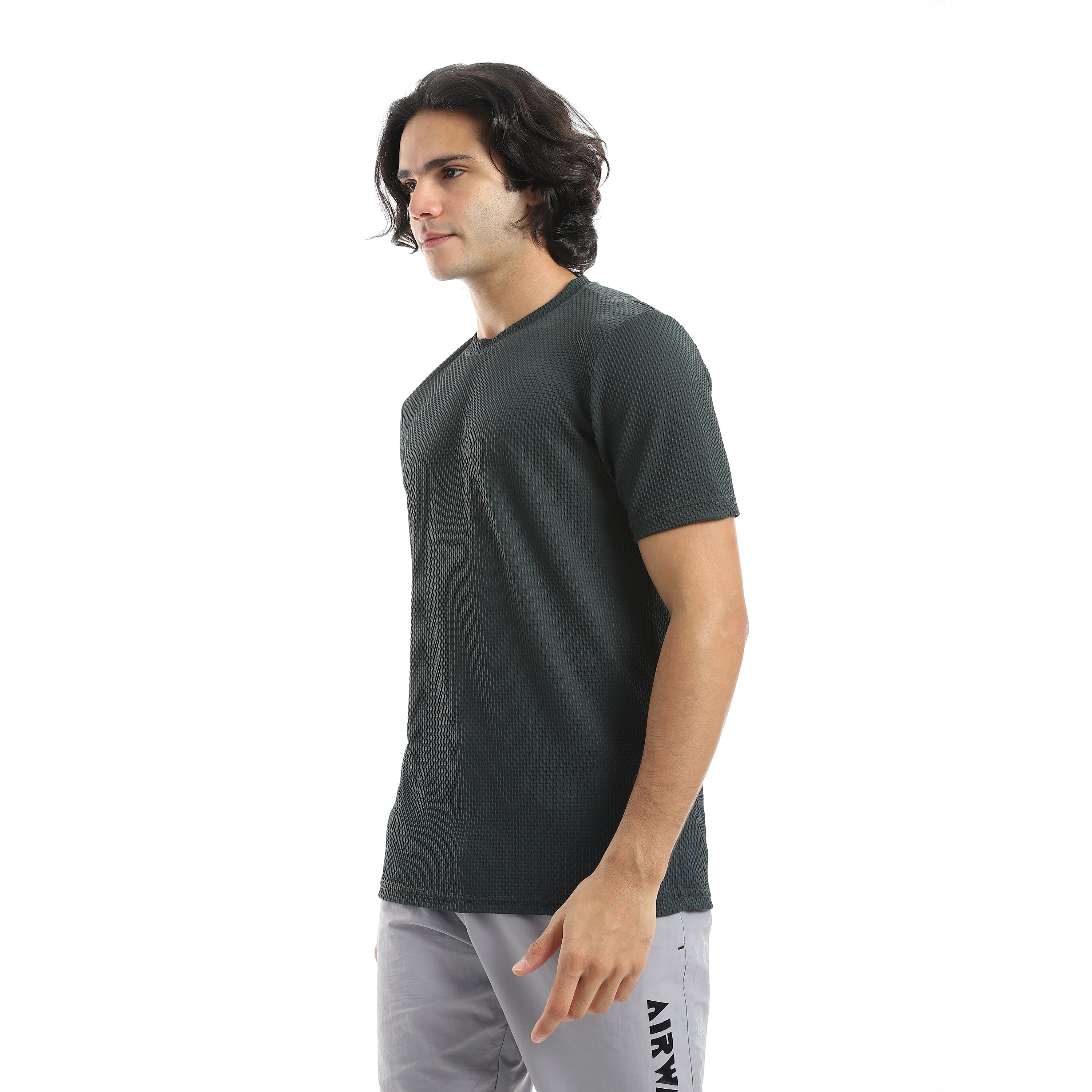 ACTIV MENS PLAIN BASIC T-SHIRT - OLIVE