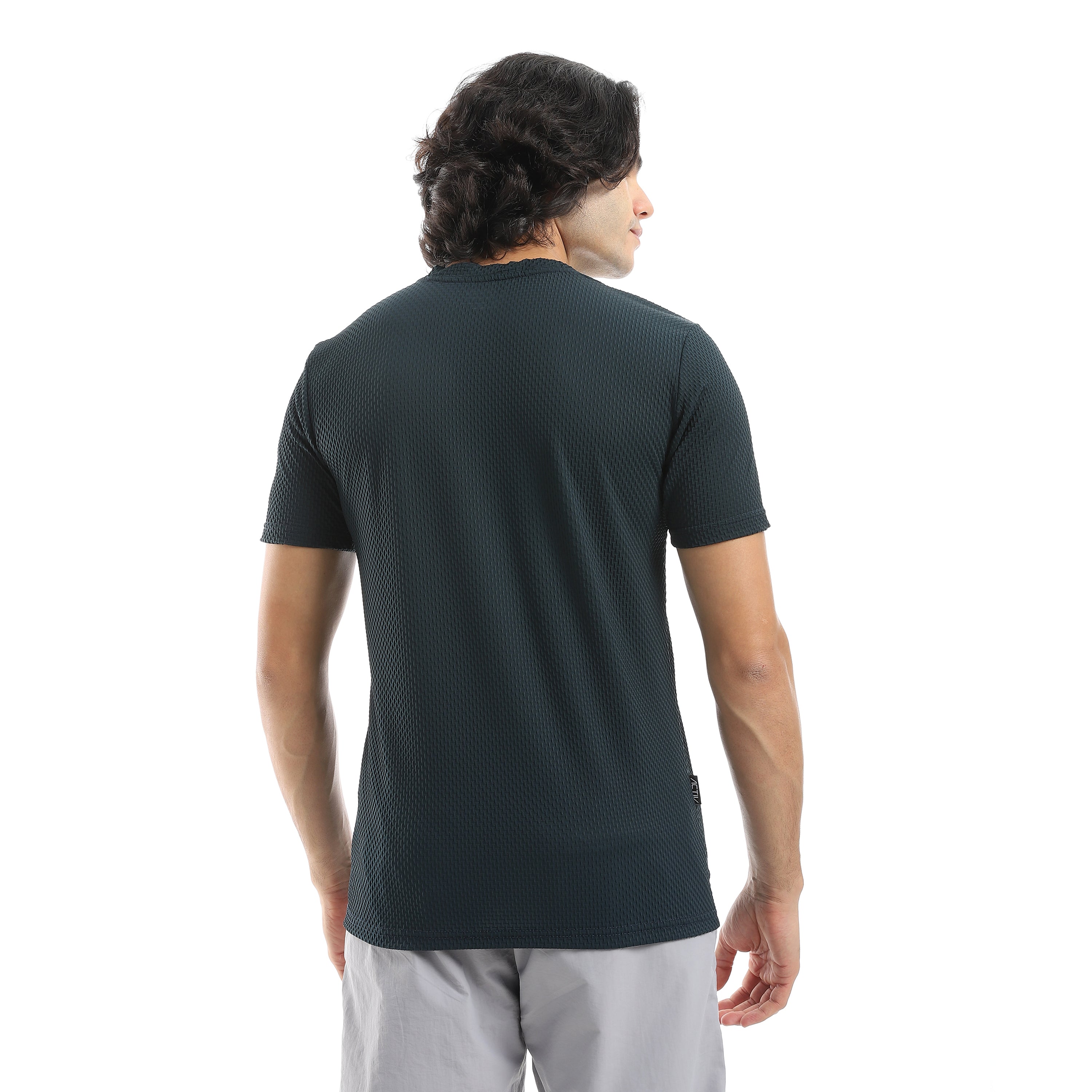 ACTIV MENS PLAIN BASIC T-SHIRT - PETROL