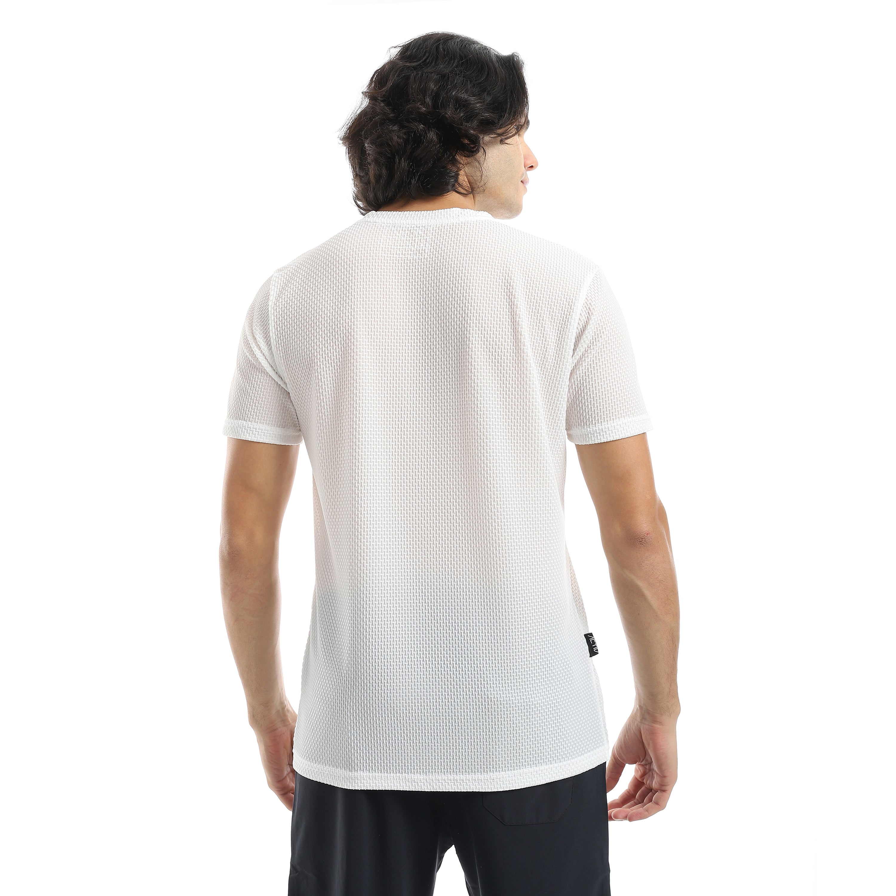 ACTIV MENS PLAIN BASIC T-SHIRT - WHITE