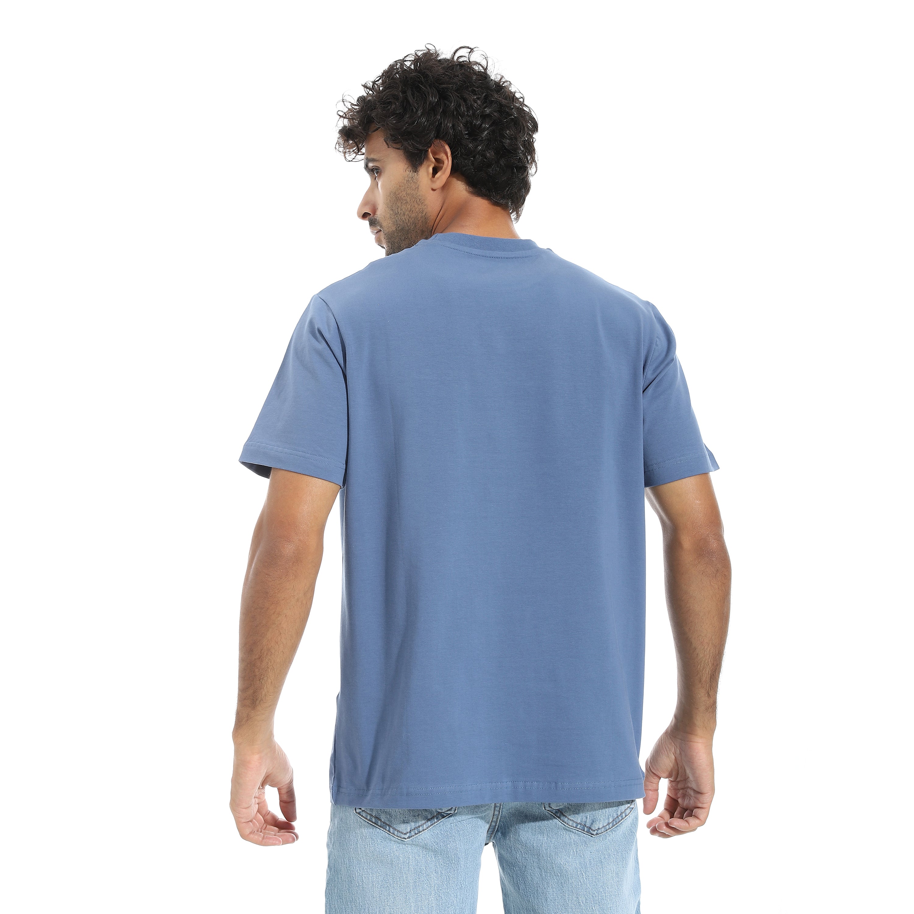 ACTIV MENS PLAIN BASIC T-SHIRT - INDIGO