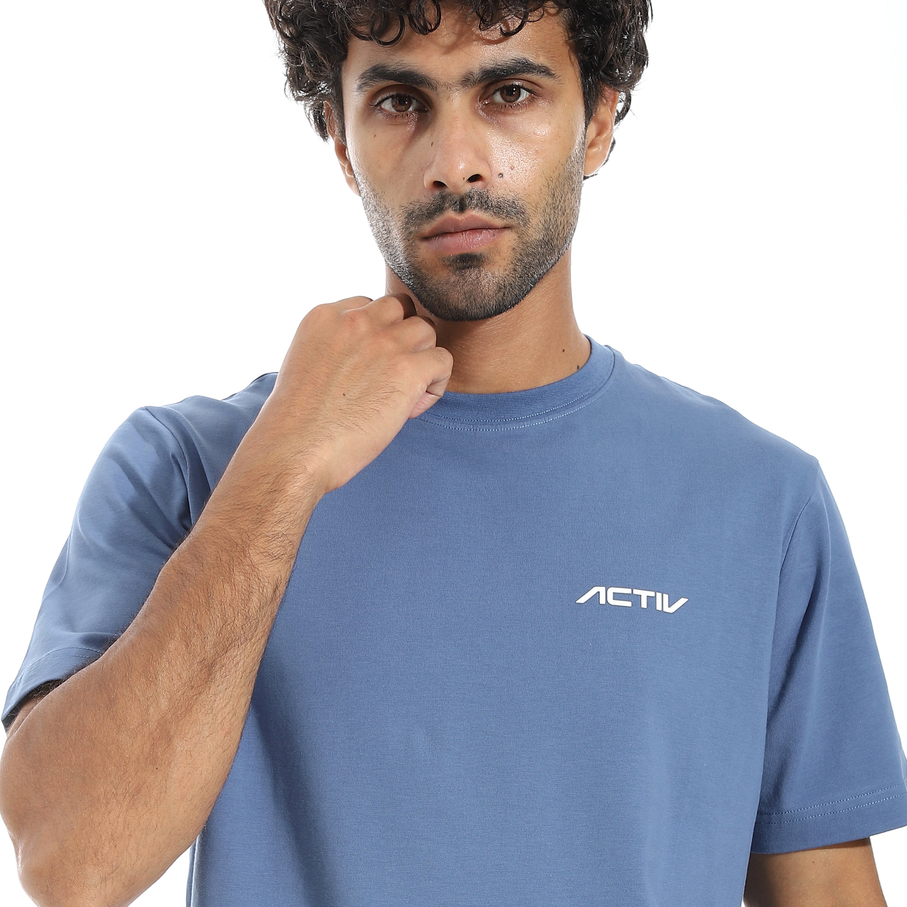 ACTIV MENS PLAIN BASIC T-SHIRT - INDIGO