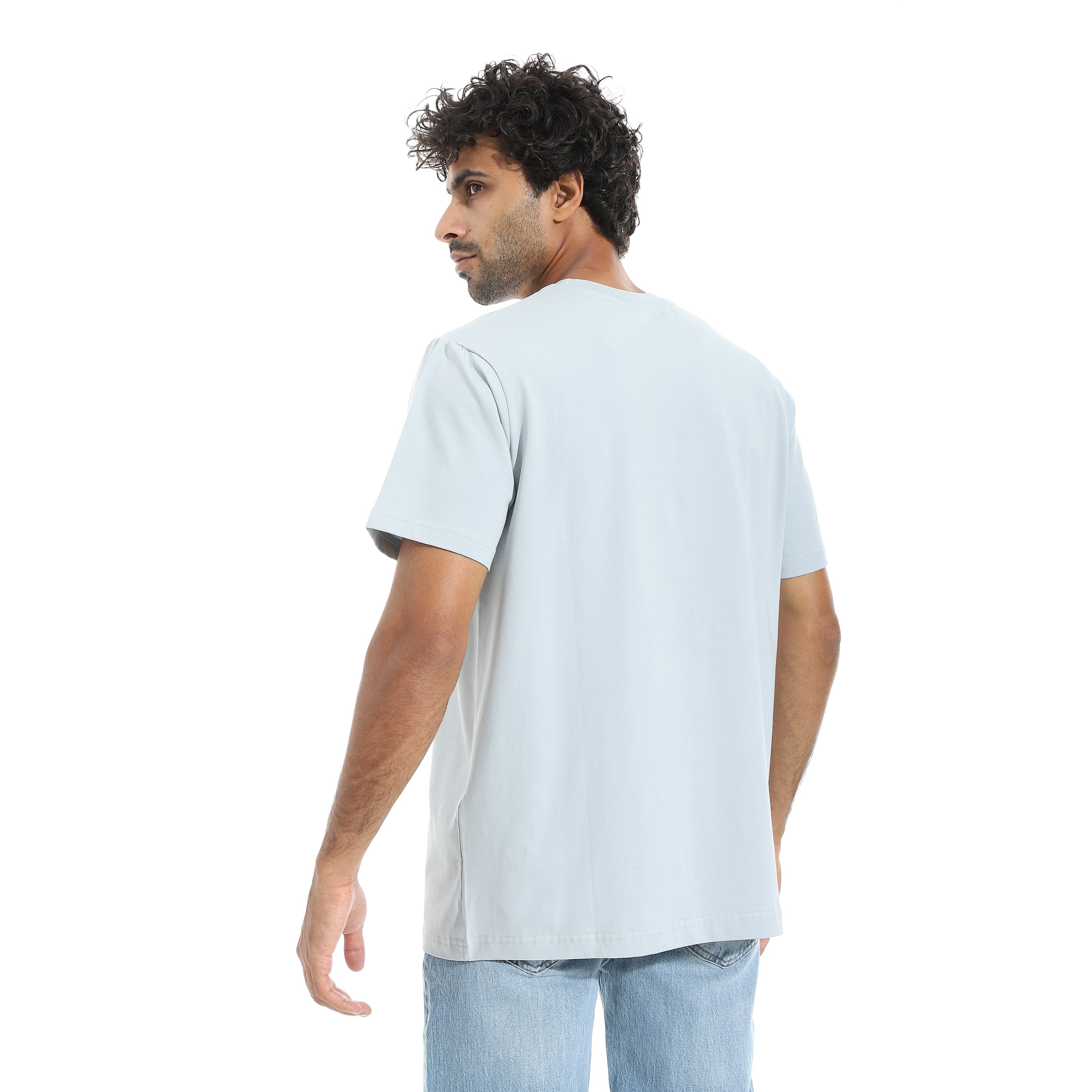ACTIV MENS PLAIN BASIC T-SHIRT - L.GREY