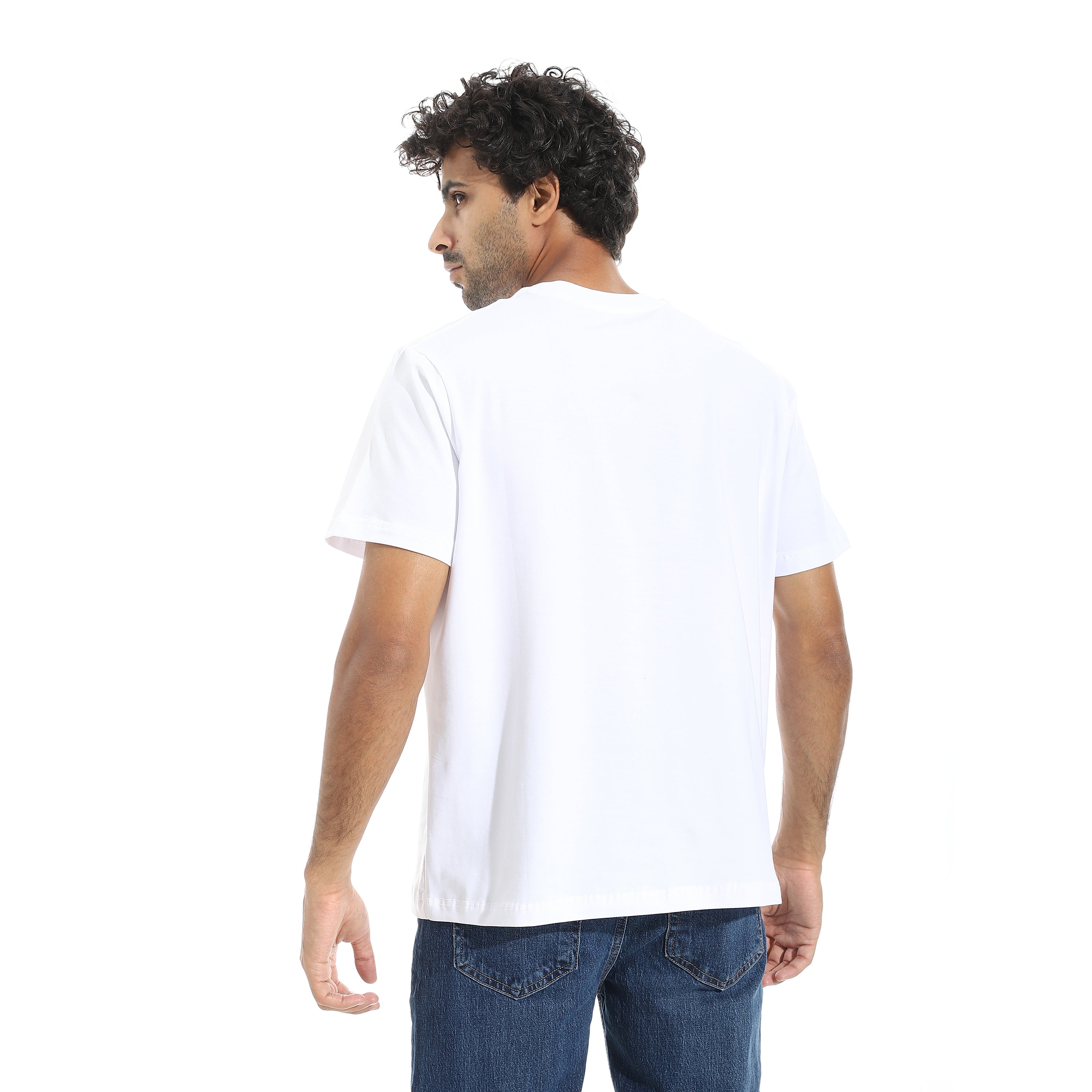 ACTIV MENS PLAIN BASIC T-SHIRT - WHITE