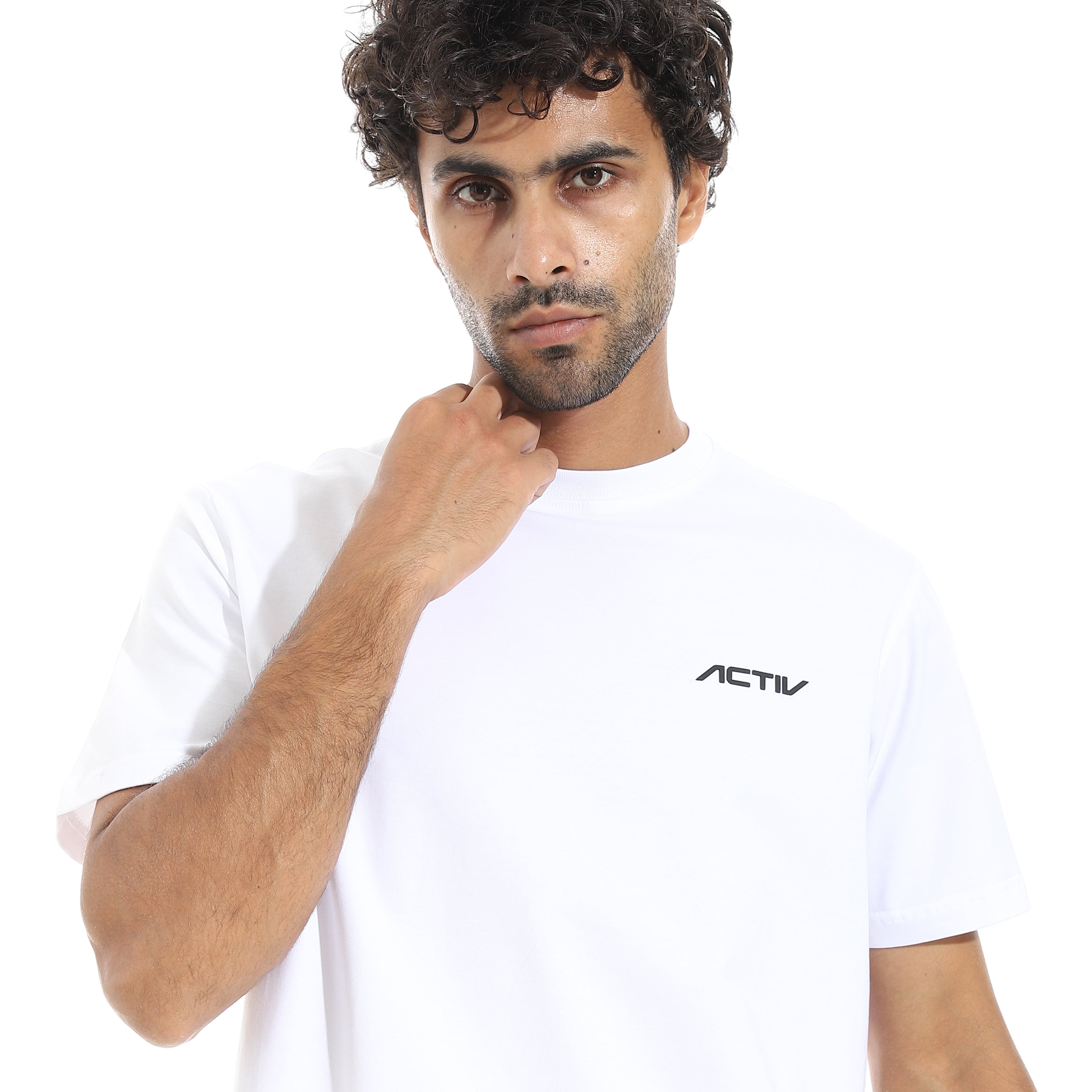 ACTIV MENS PLAIN BASIC T-SHIRT - WHITE