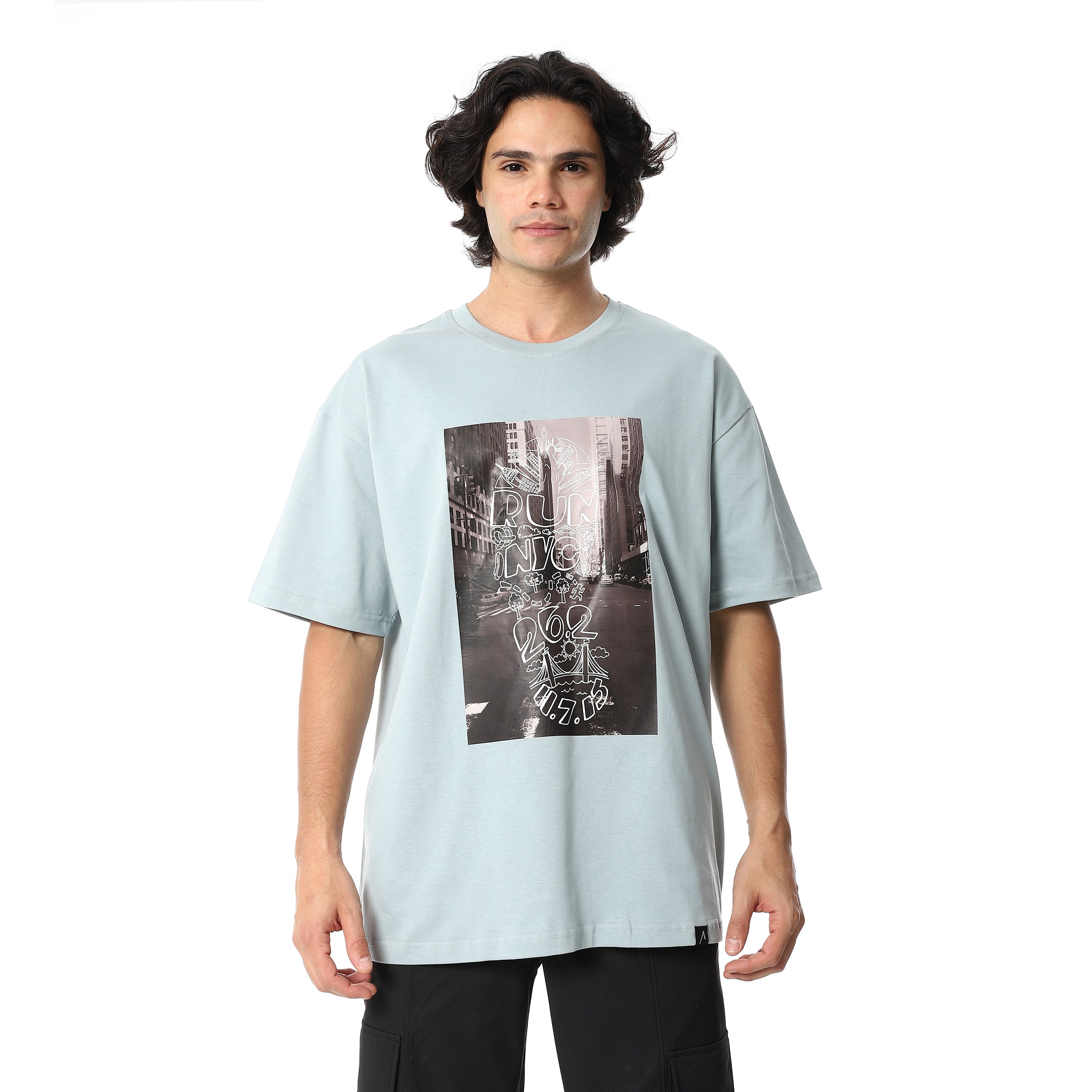 CITY SPRINT NYC OVERSIZ TSHIRT - BLUE
