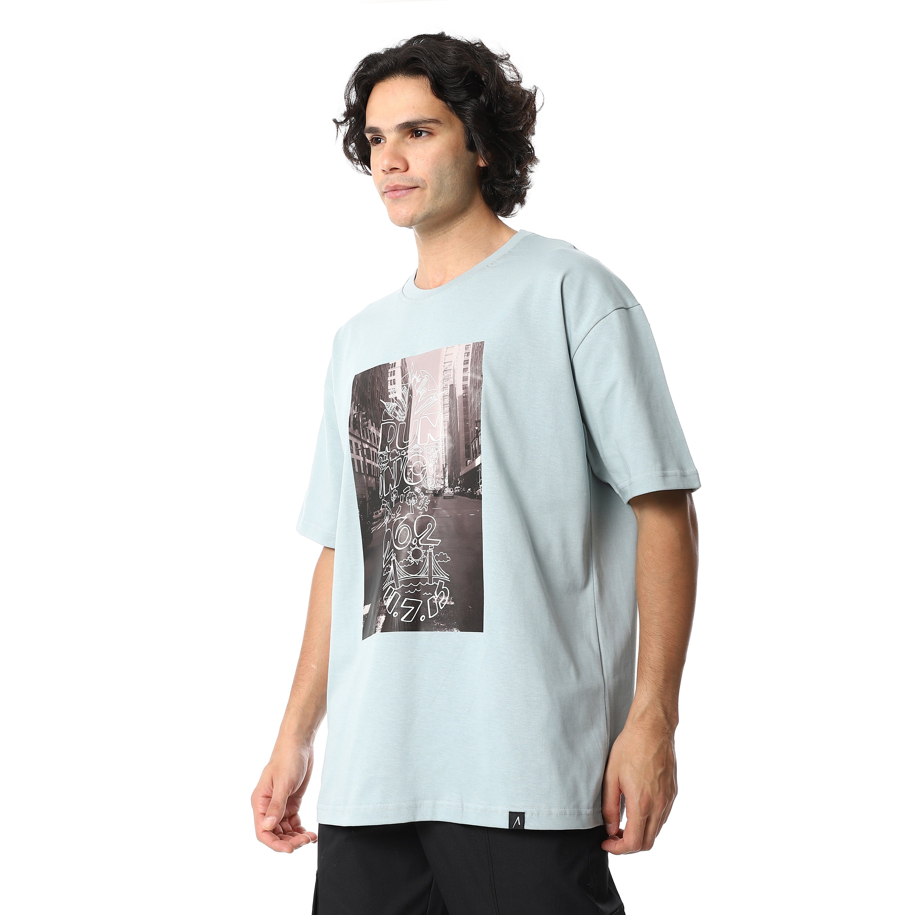 CITY SPRINT NYC OVERSIZ TSHIRT - BLUE