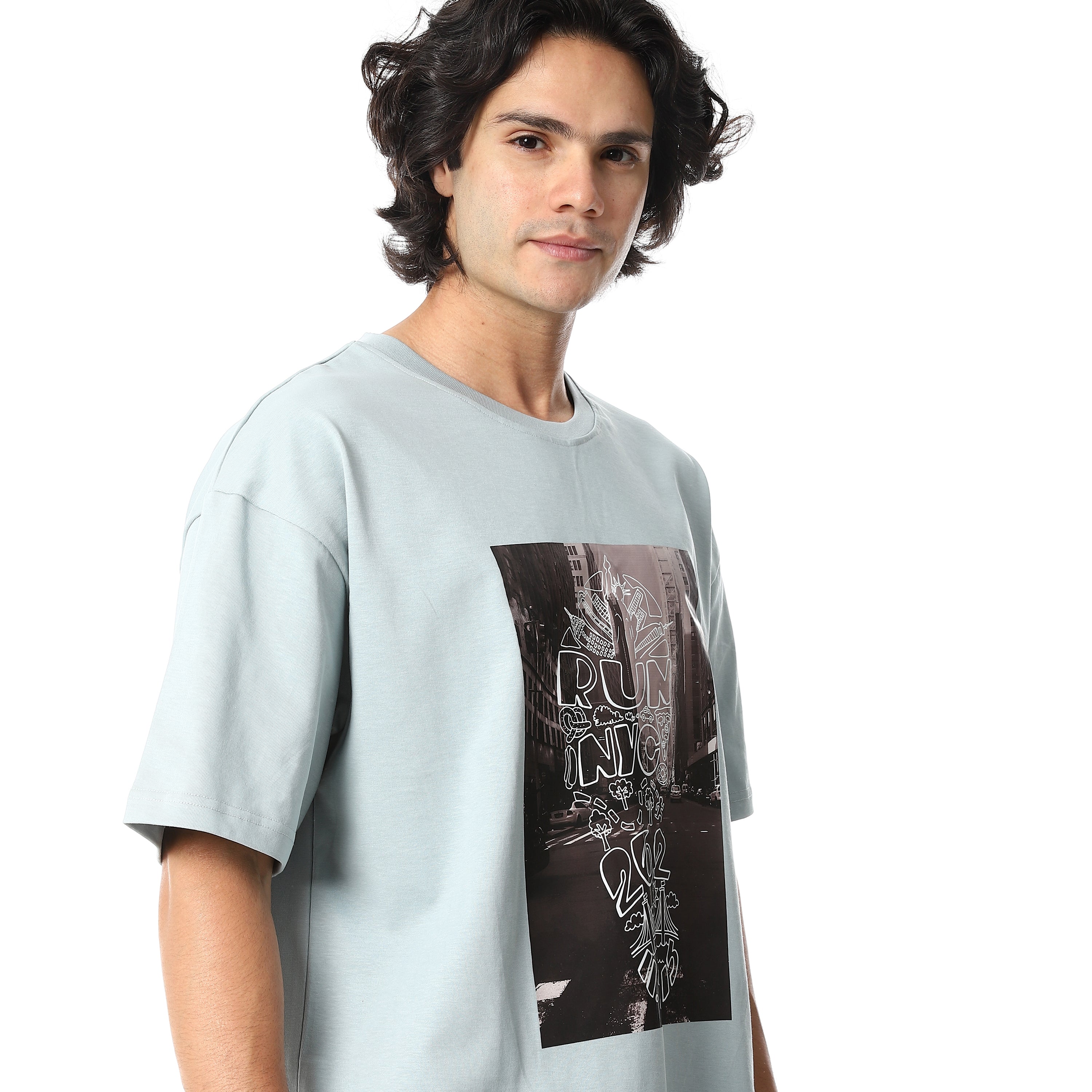 CITY SPRINT NYC OVERSIZ TSHIRT - BLUE