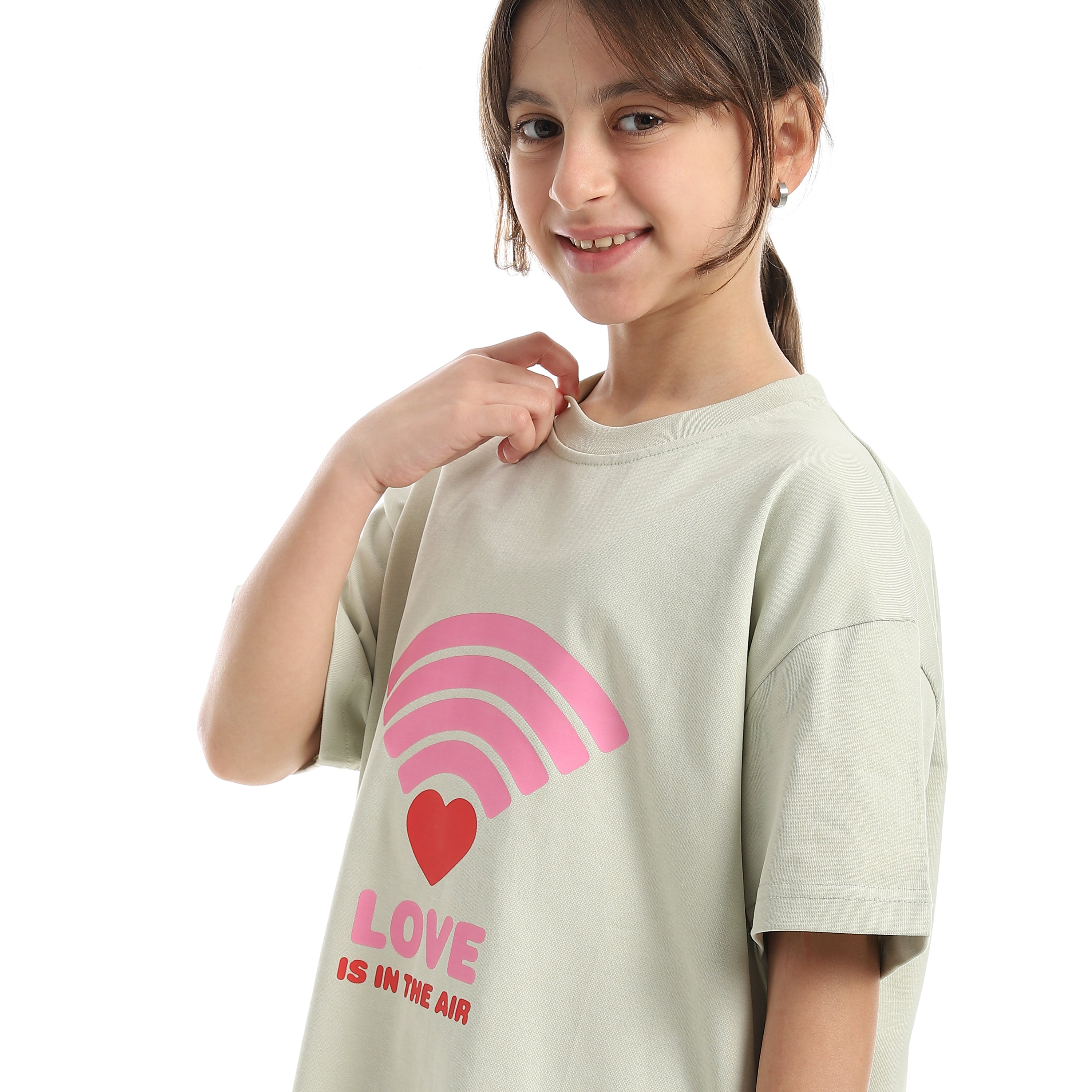 WI-FIND LOVE OVERSIZED T-SHIRT - MINT