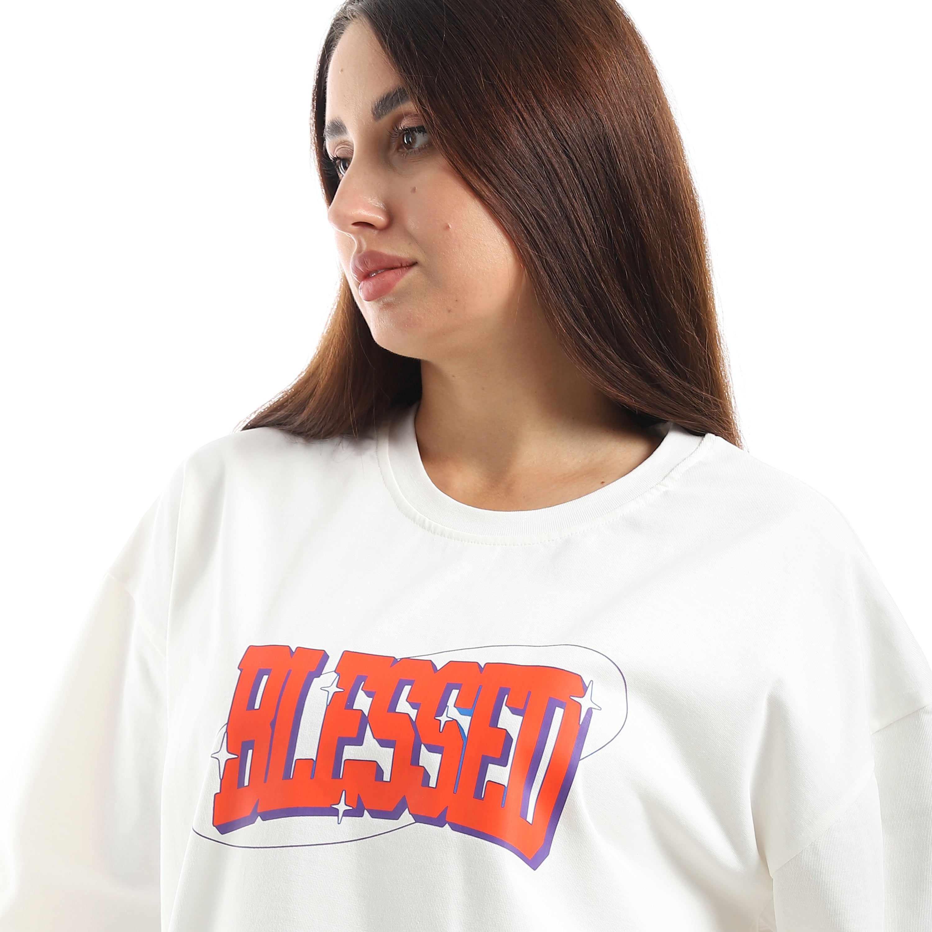 BLESSED BOLD OVERSIZED T-SHIRT - WHITE