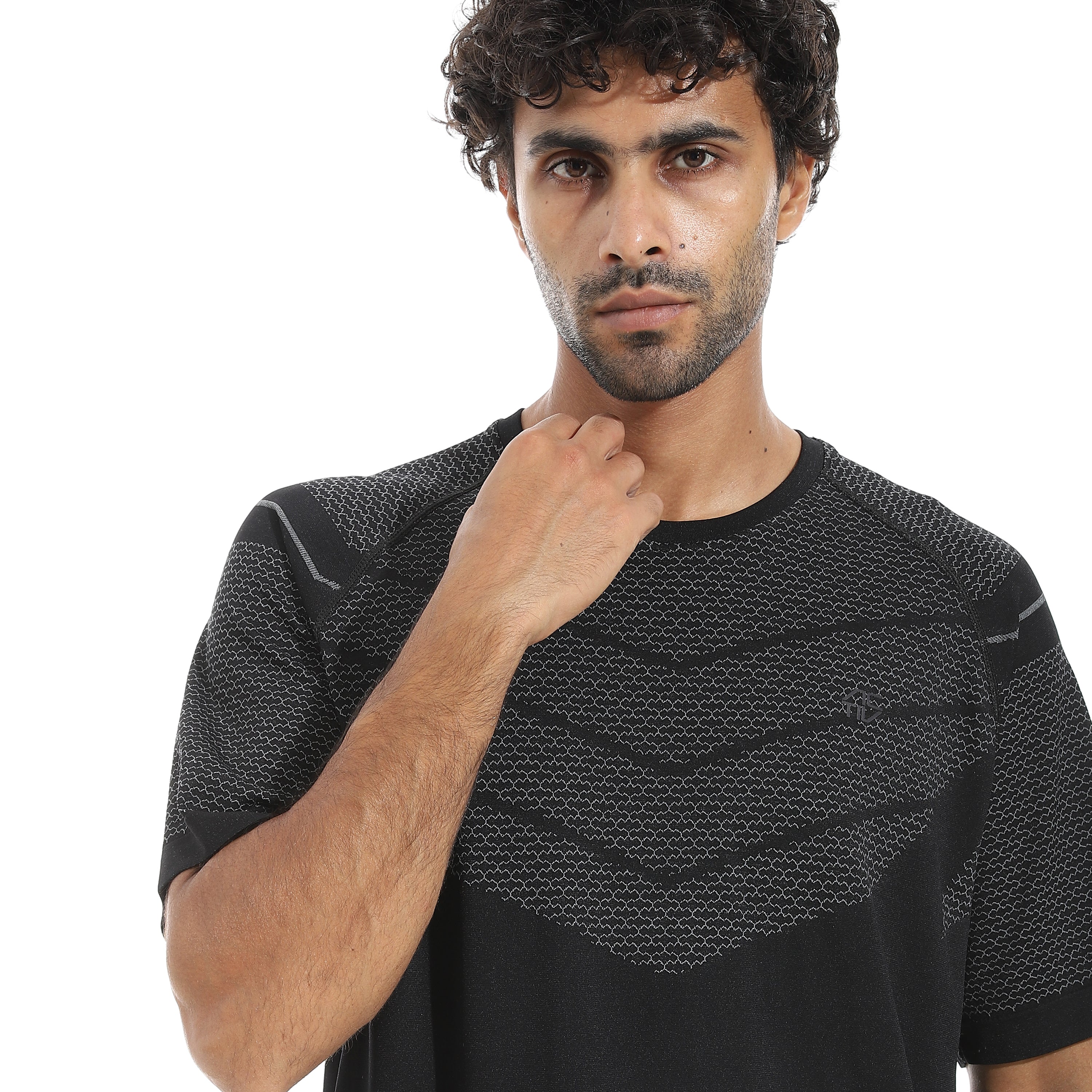 ACTIV MEN'S BASIC T-SHIRT - BLK*GREY