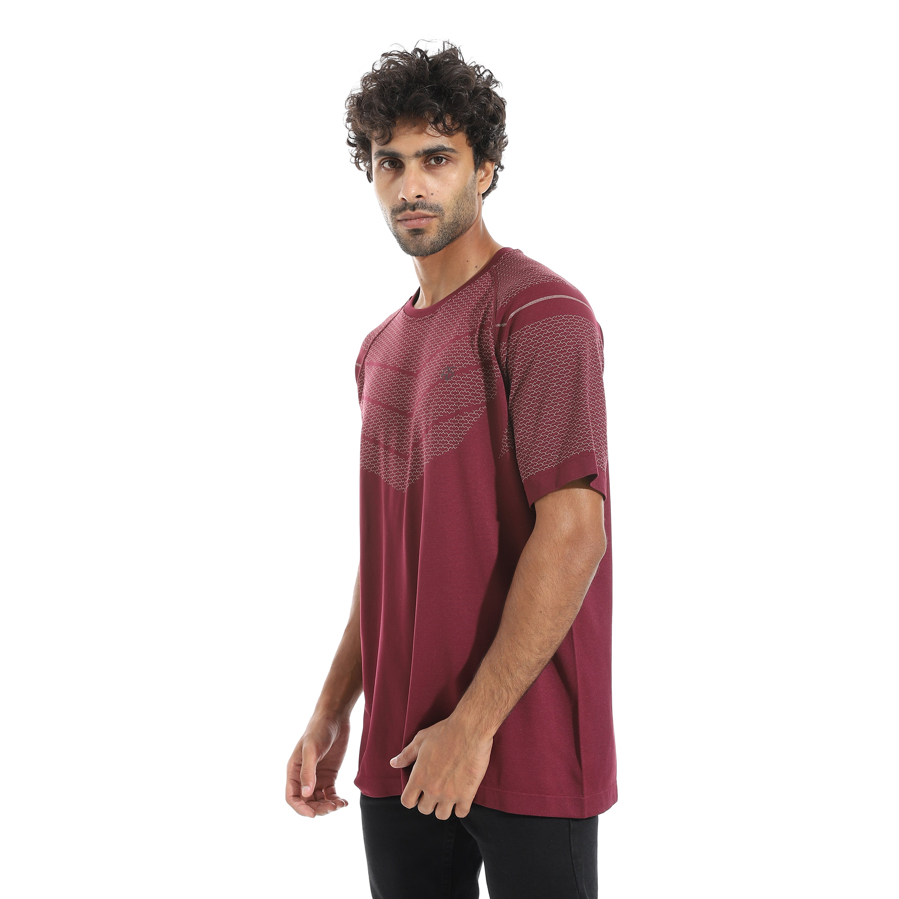 ACTIV MEN'S BASIC T-SHIRT - BURGANDY