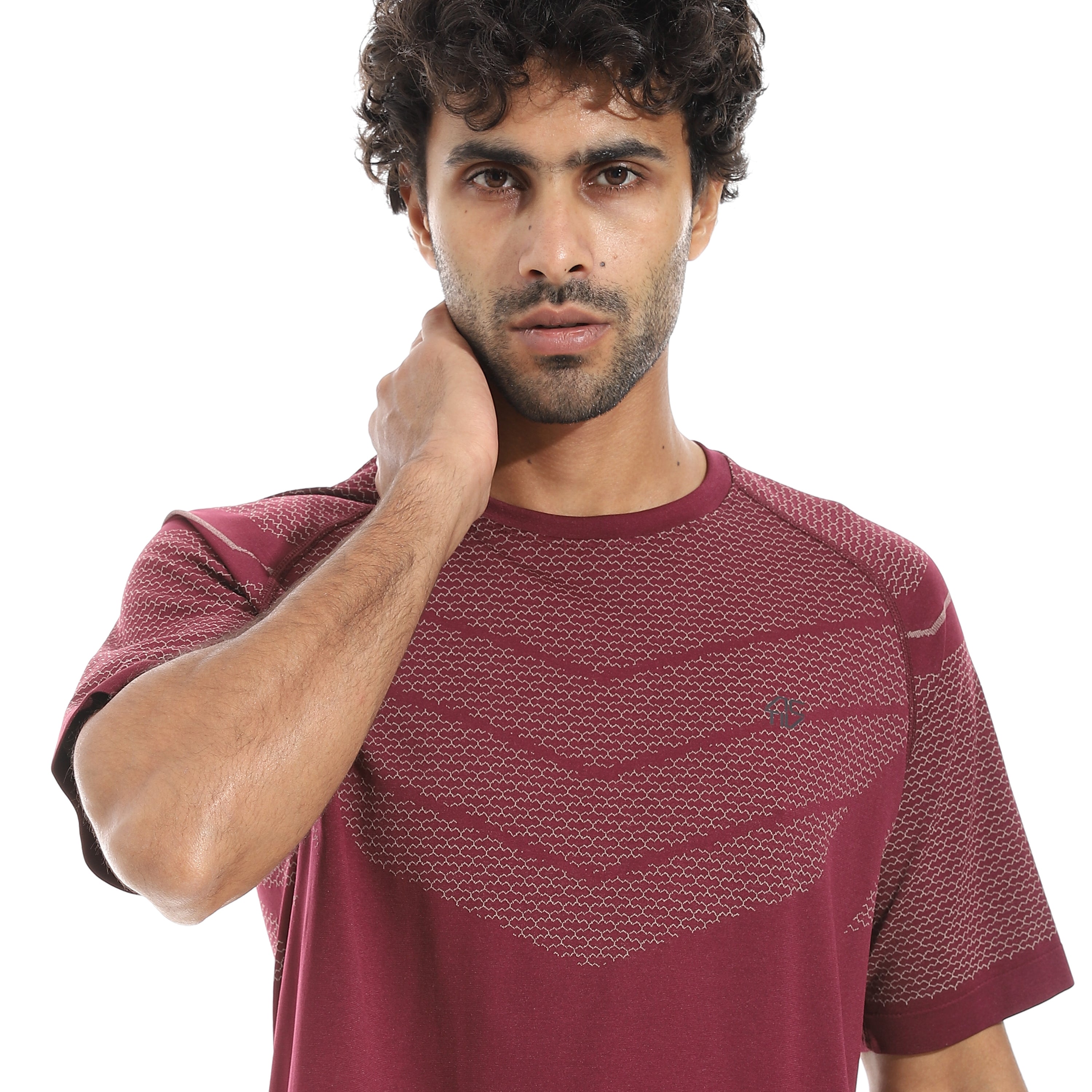 ACTIV MEN'S BASIC T-SHIRT - BURGANDY