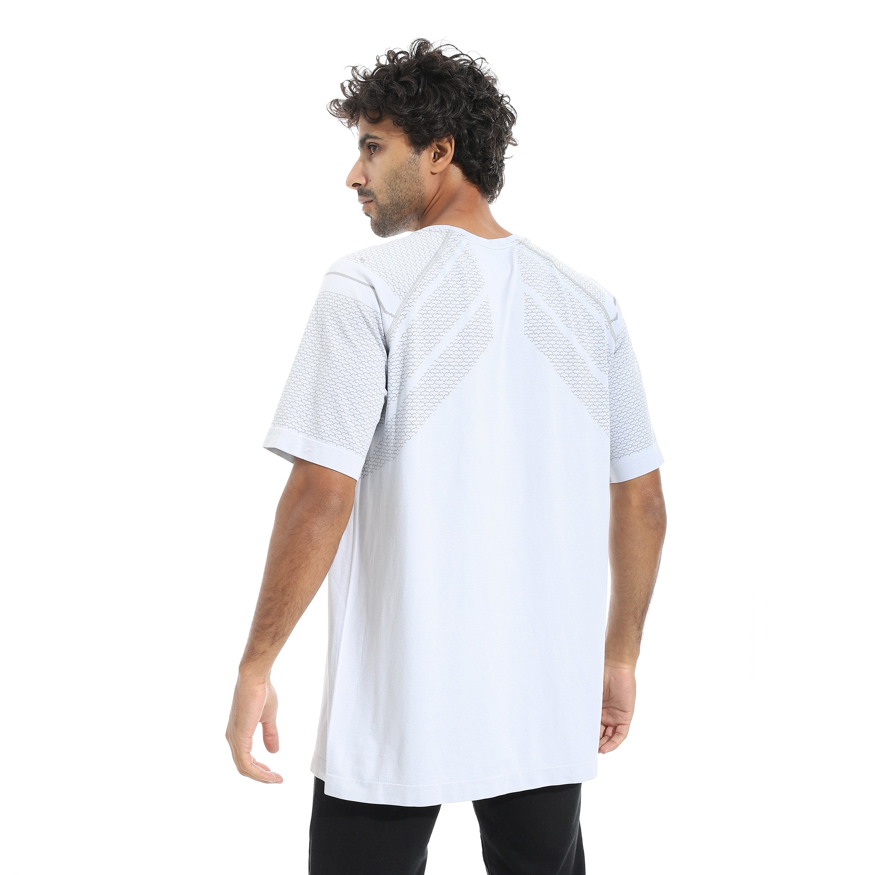 ACTIV MEN'S BASIC T-SHIRT - WHT*GREY