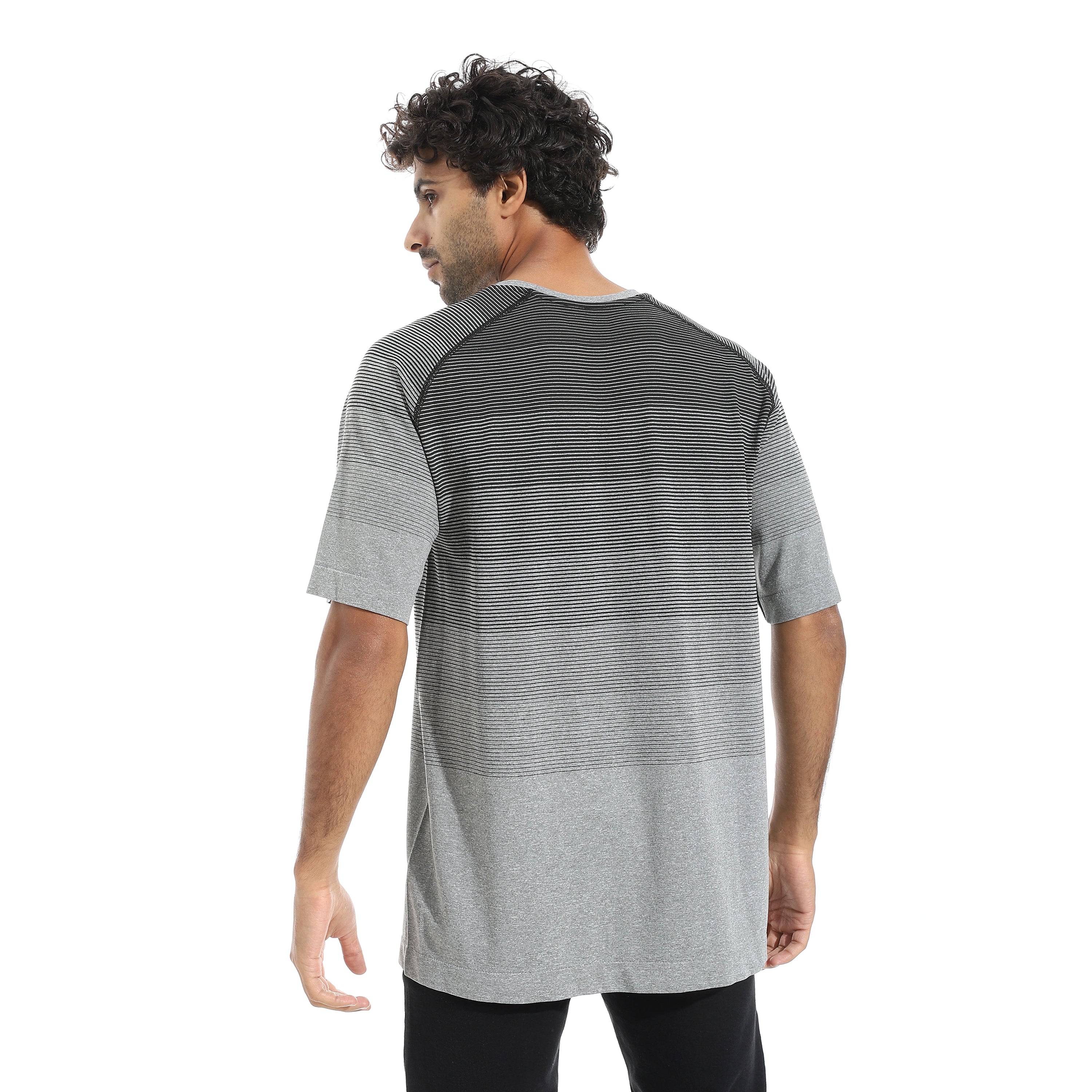 ACTIV MEN'S BASIC T-SHIRT - GREY*BLK