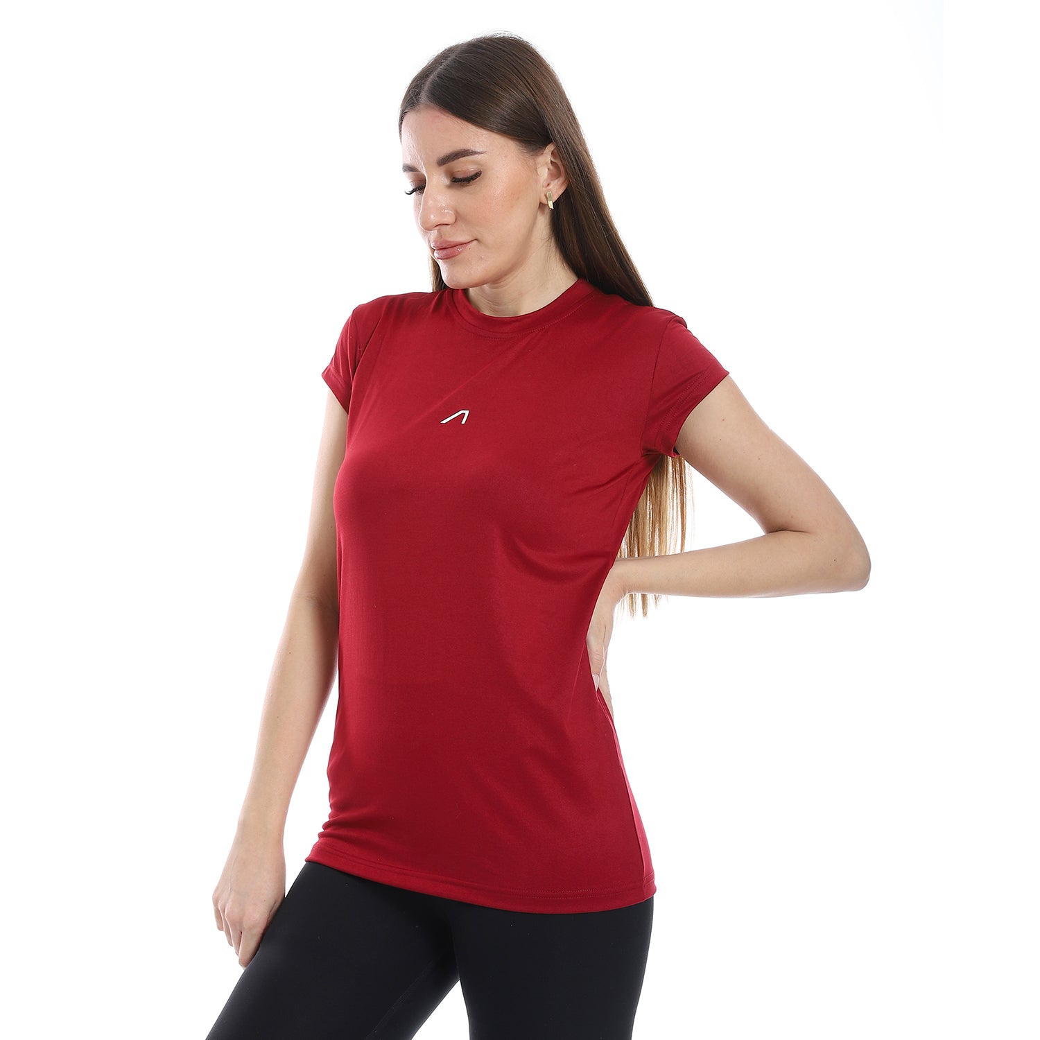 WOMEN'S POWER SHORT SLEEVE TOP - RED