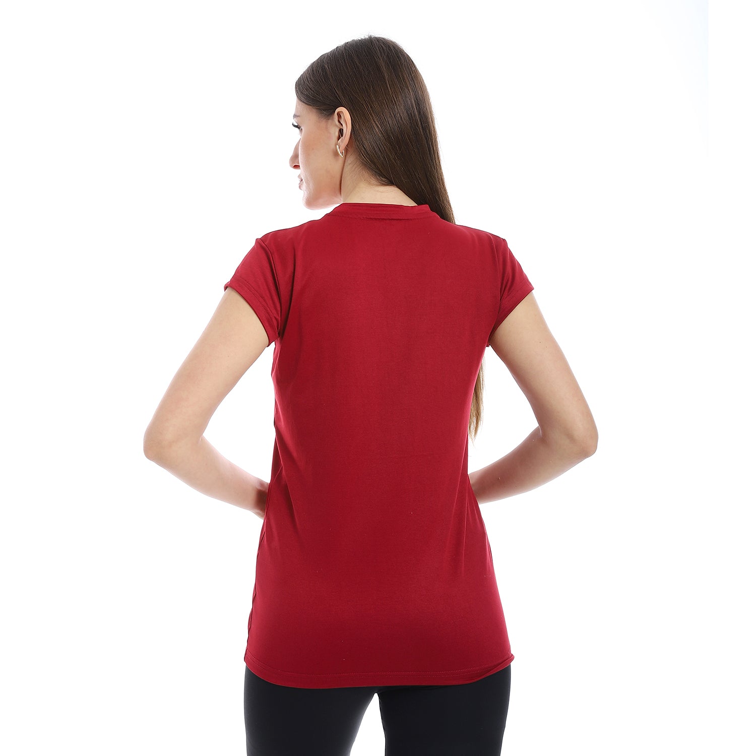 WOMEN'S POWER SHORT SLEEVE TOP - RED