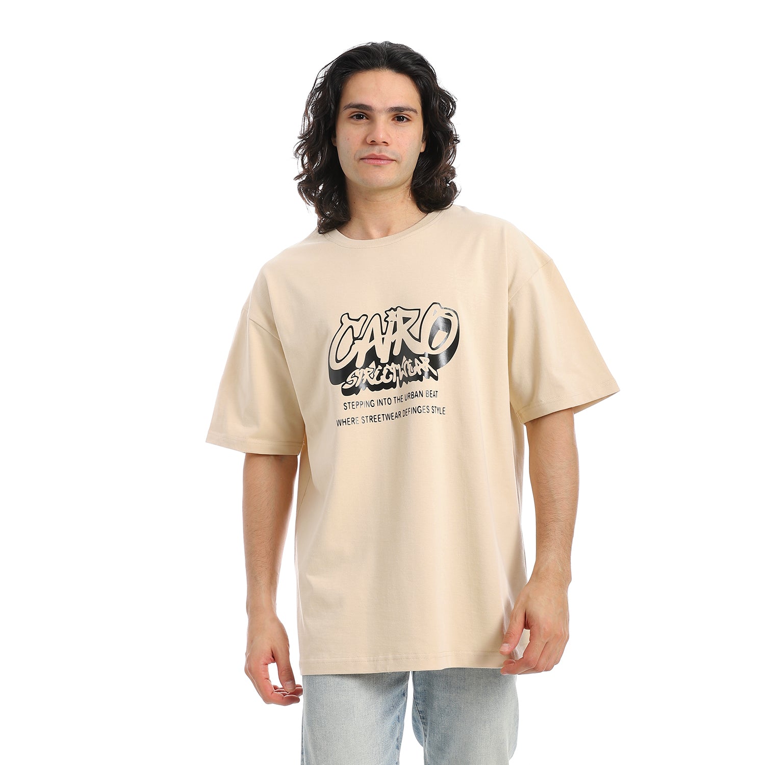 CAIRO STREETWEAR OVERSIZED T-S - BEIGE