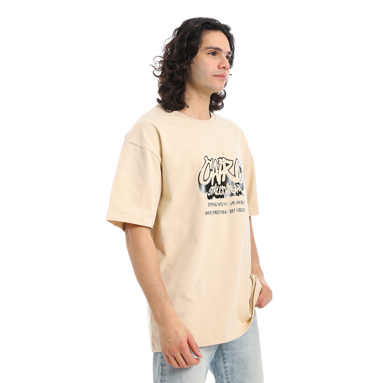 CAIRO STREETWEAR OVERSIZED T-S - BEIGE