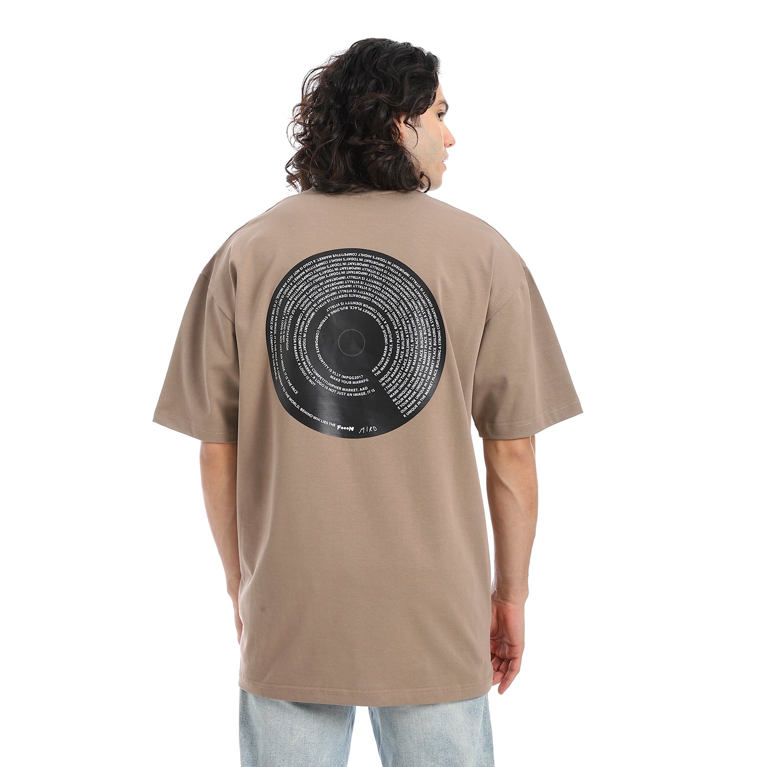 SPIN OVERSIZED TSHIRT - BROWN