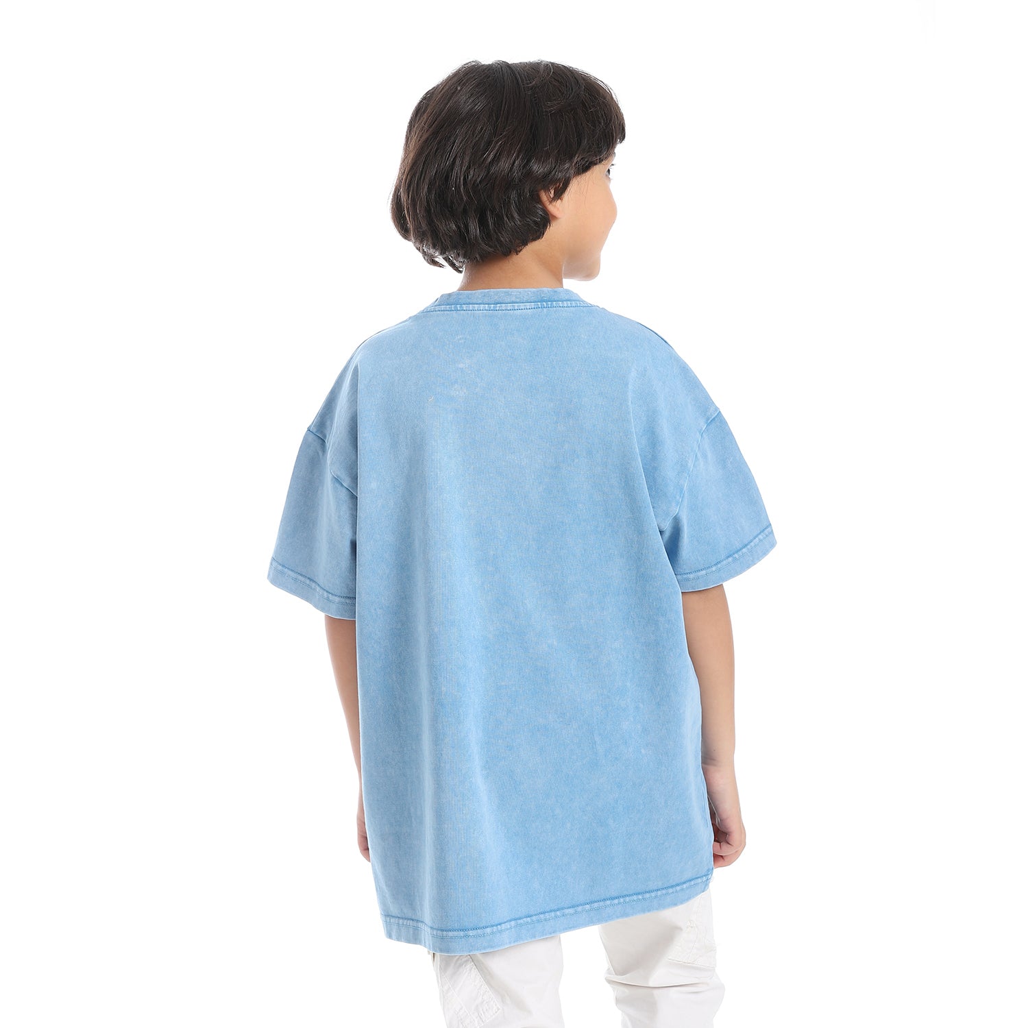 WASHED OVERSIZED TSHIRT - BABY BLU
