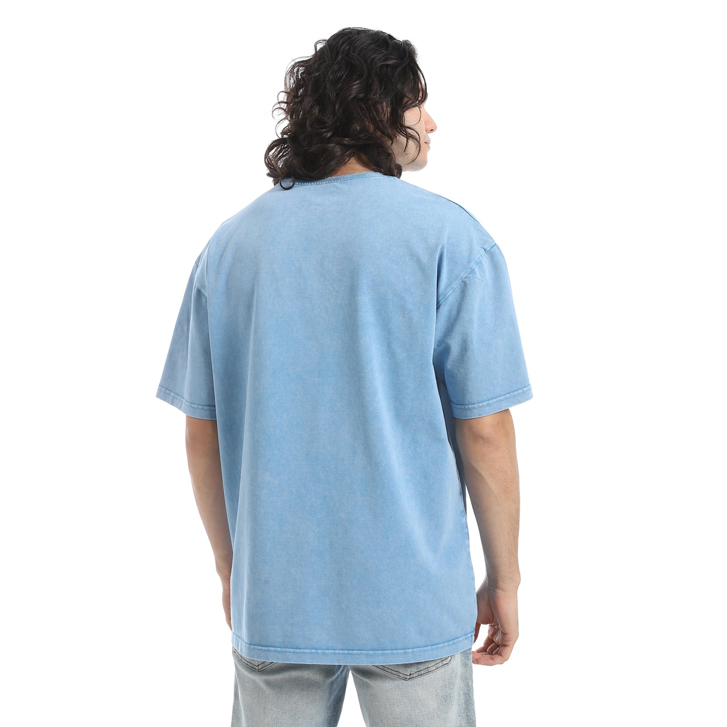 WASHED OVERSIZED TSHIRT - BABYBLUE