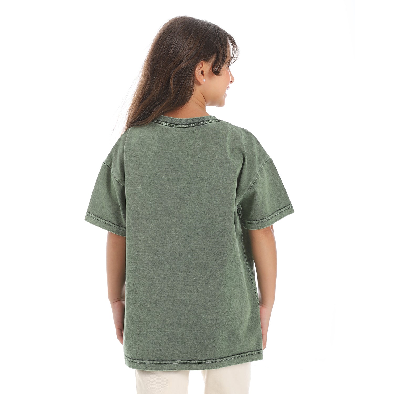 WASHED OVERSIZED TSHIRT - OLIV & GRE