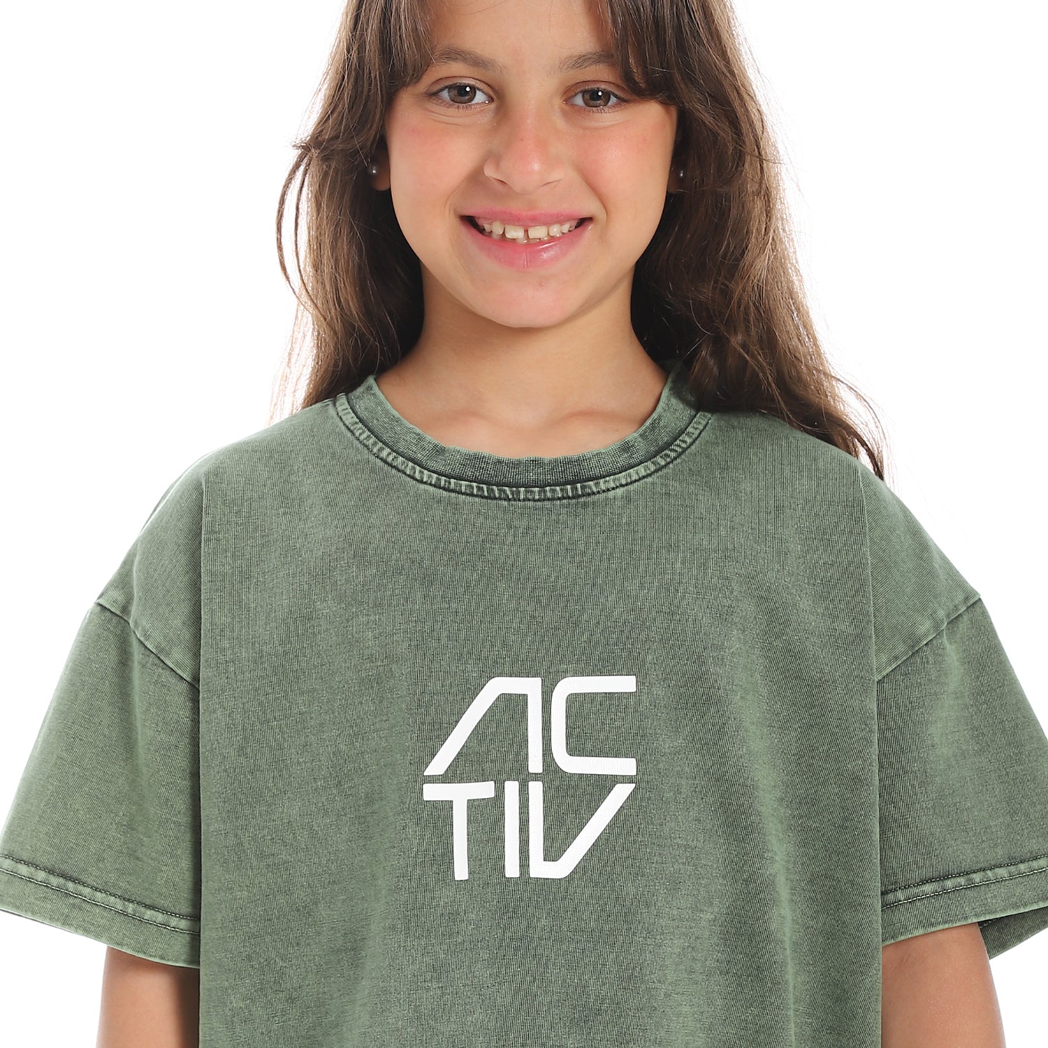 WASHED OVERSIZED TSHIRT - OLIV & GRE