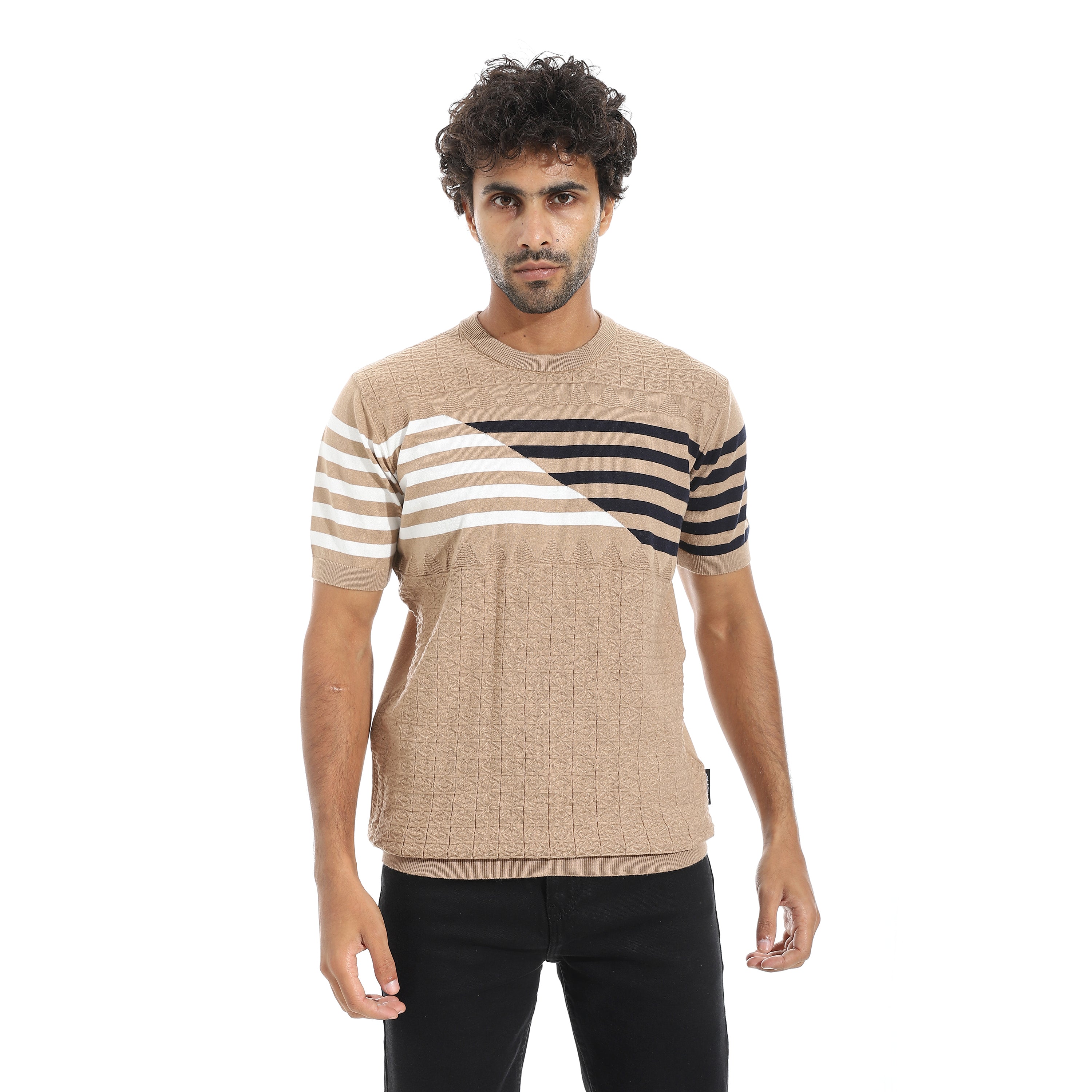 ACTIV MEN'S ROUND T-SHIRT - CAFE