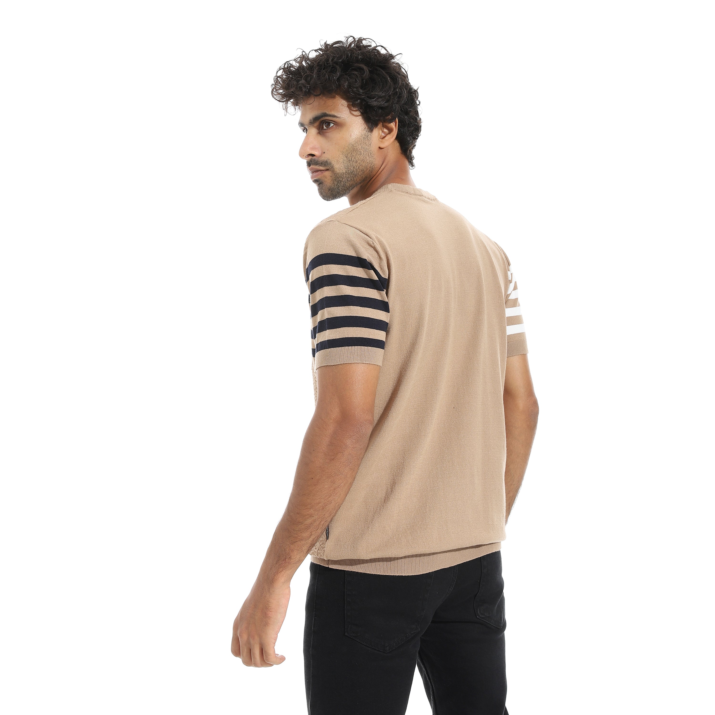 ACTIV MEN'S ROUND T-SHIRT - CAFE