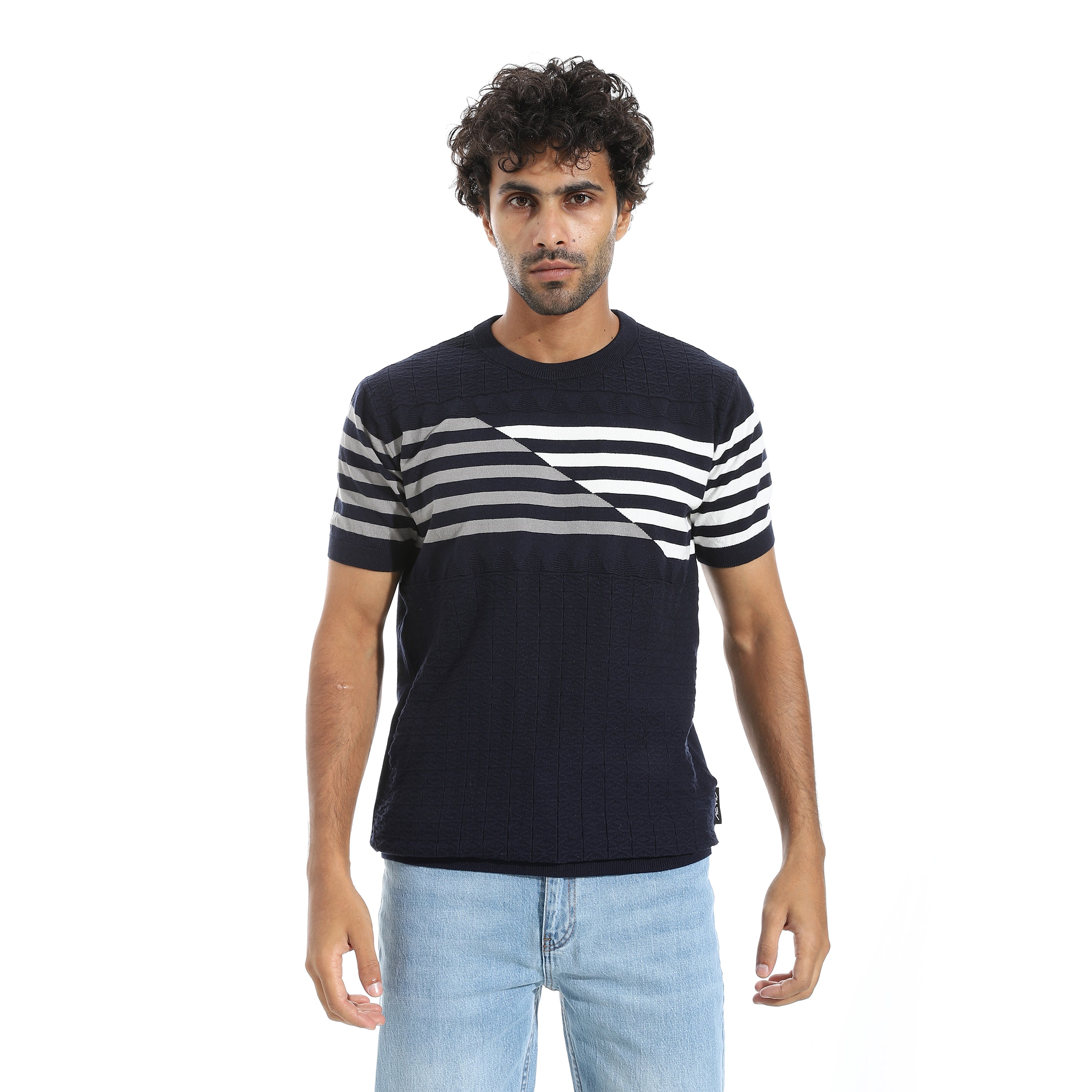 ACTIV MEN'S ROUND T-SHIRT - NAVY