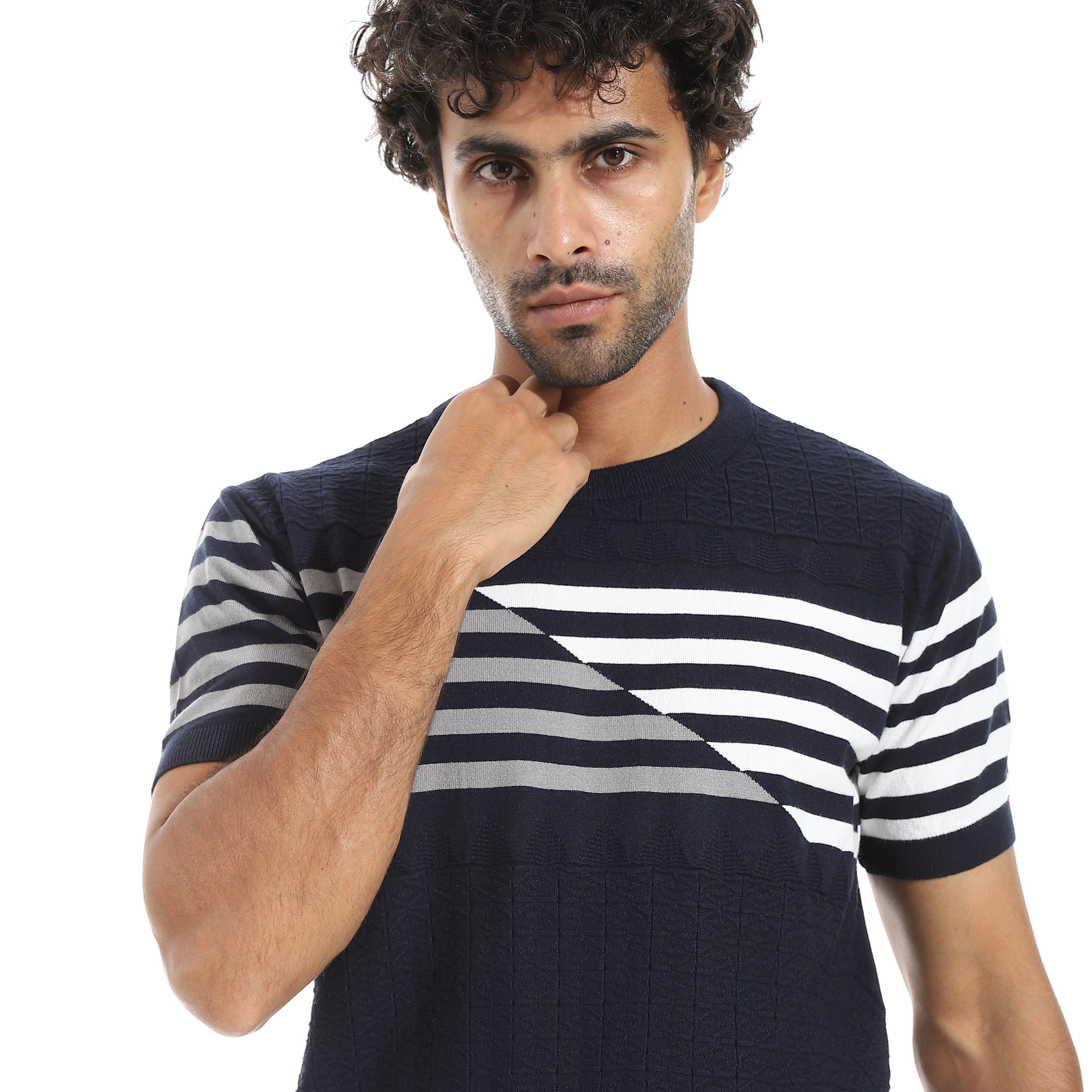 ACTIV MEN'S ROUND T-SHIRT - NAVY