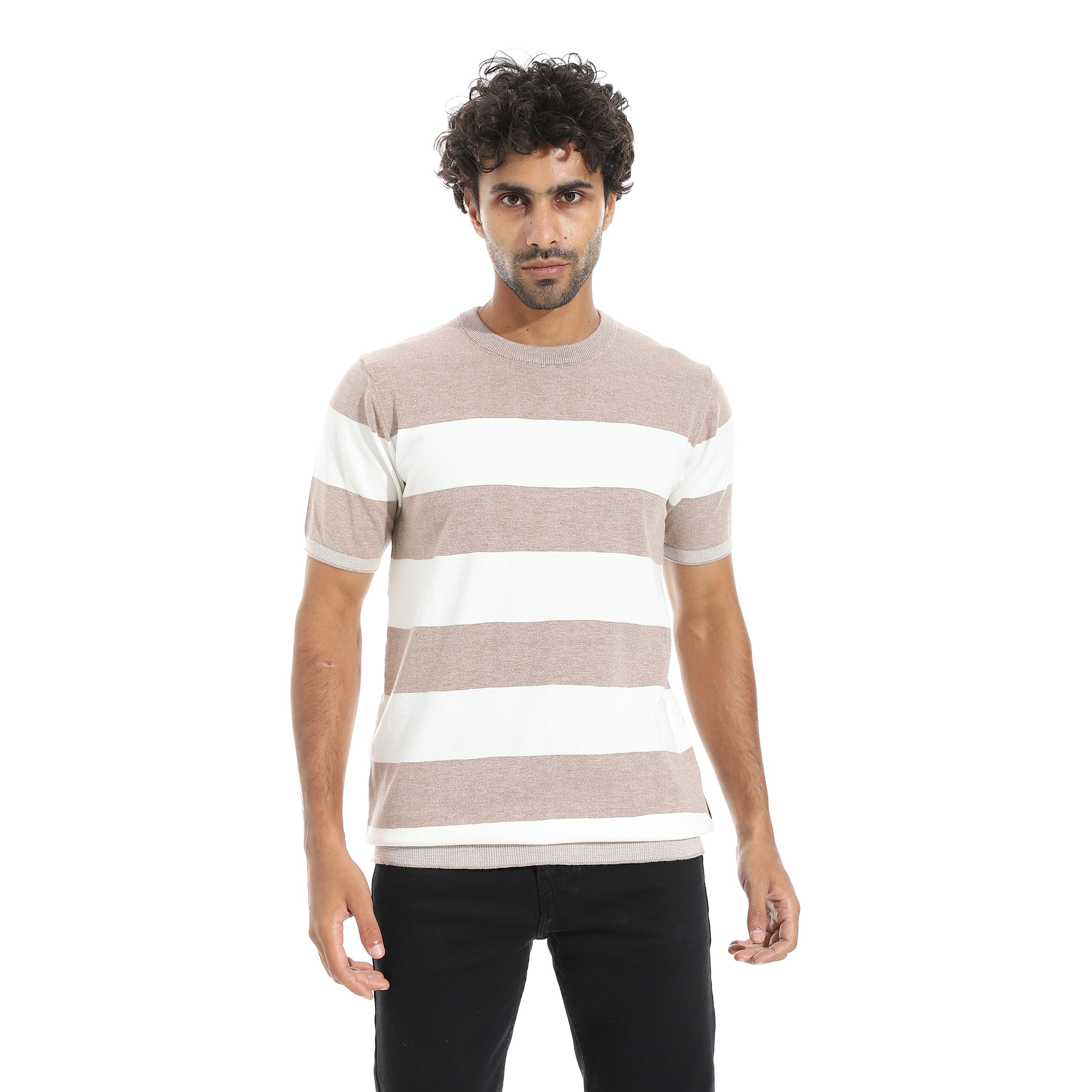 ACTIV MEN'S ROUND T-SHIRT - CAFE