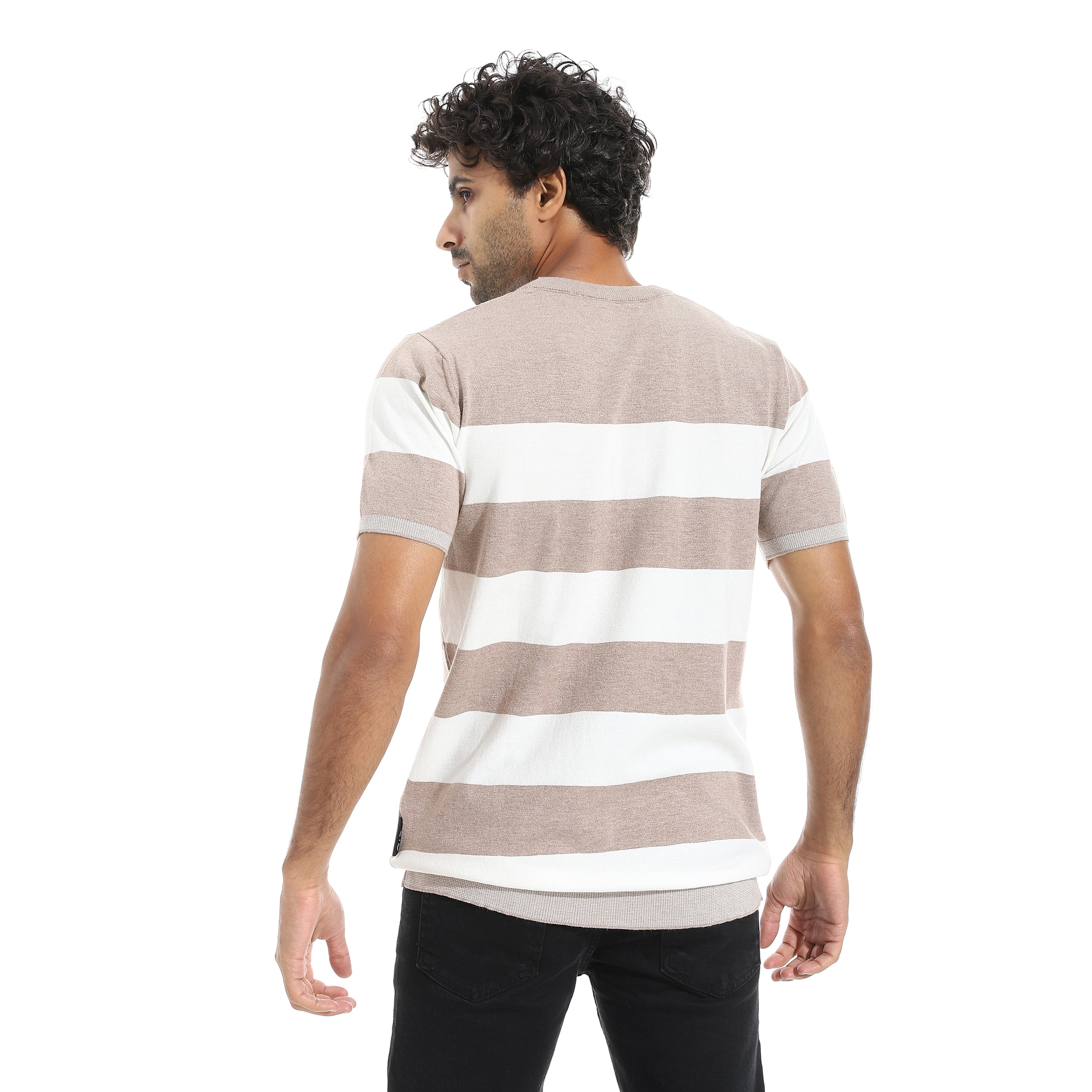ACTIV MEN'S ROUND T-SHIRT - CAFE