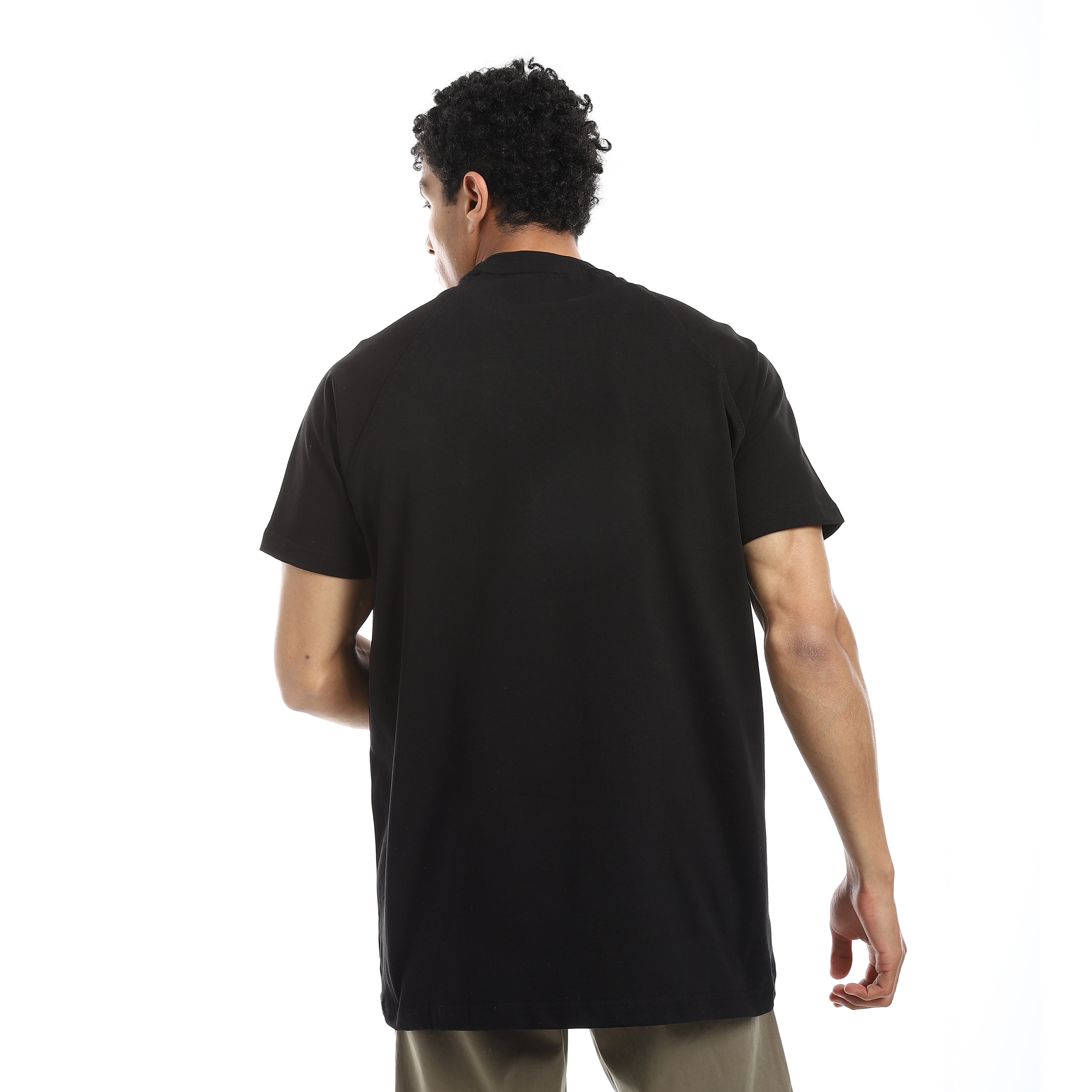 ROUND NECK OVERSIZED T-SHIRT - BLACK