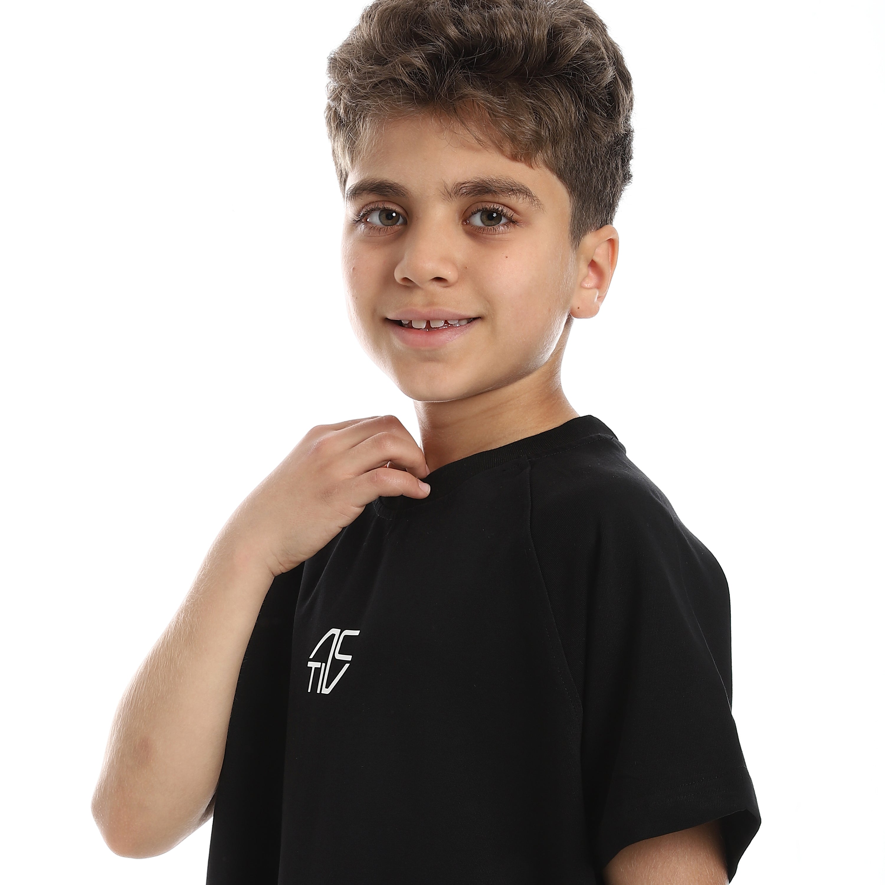 ROUND NECK OVERSIZED T-SHIRT - BLACK