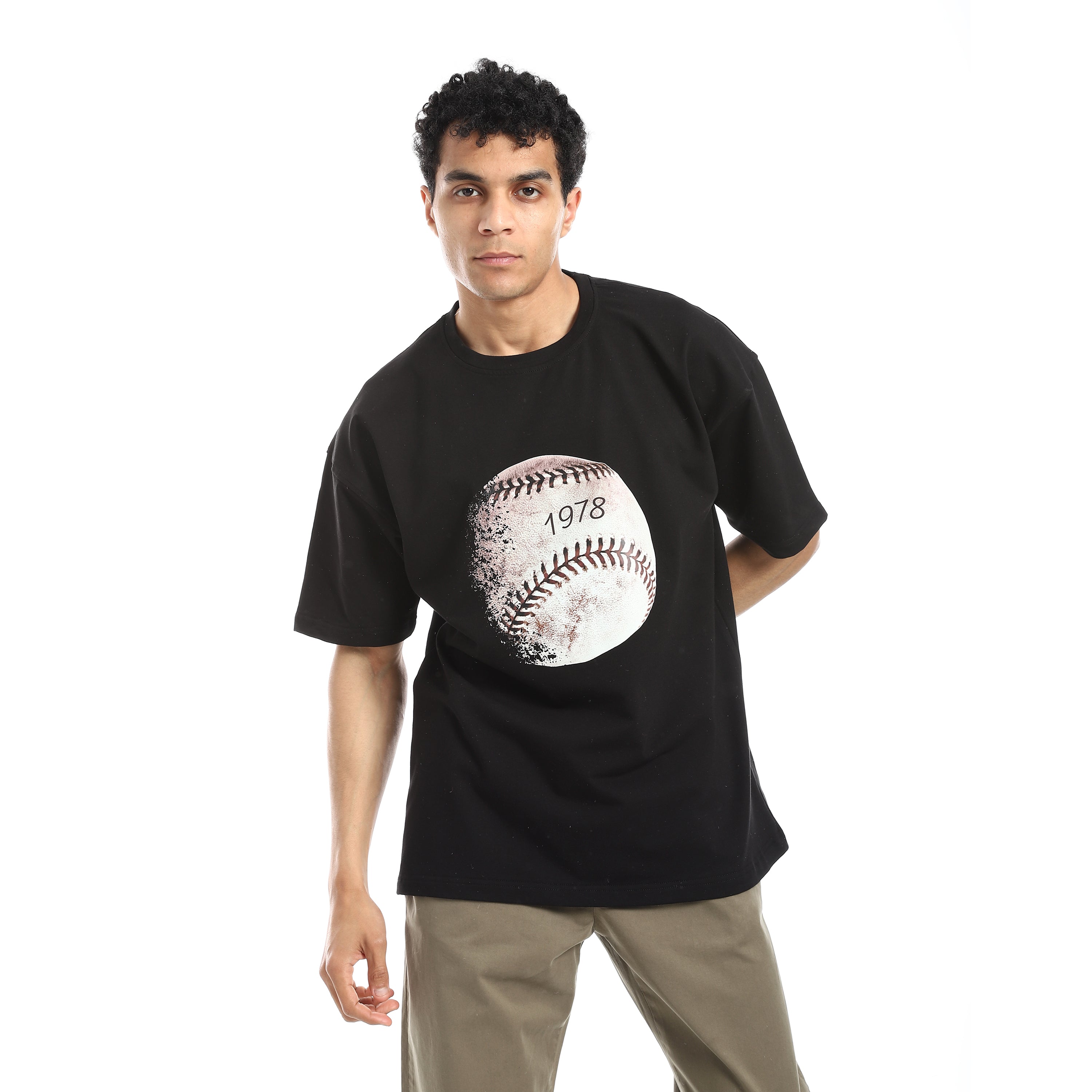 VINTAGE STRIKE OVERSIZE TSHIRT - BLACK