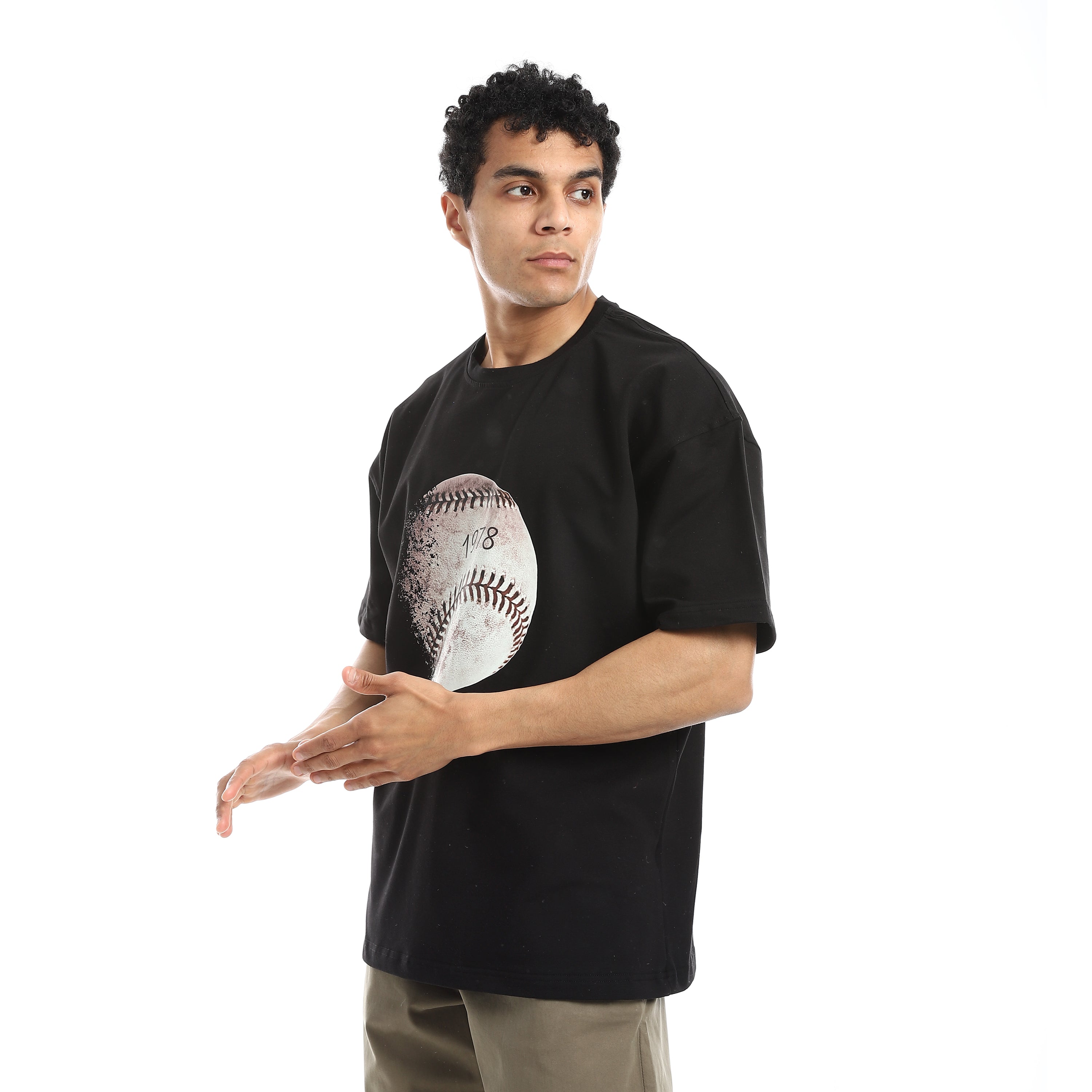 VINTAGE STRIKE OVERSIZE TSHIRT - BLACK