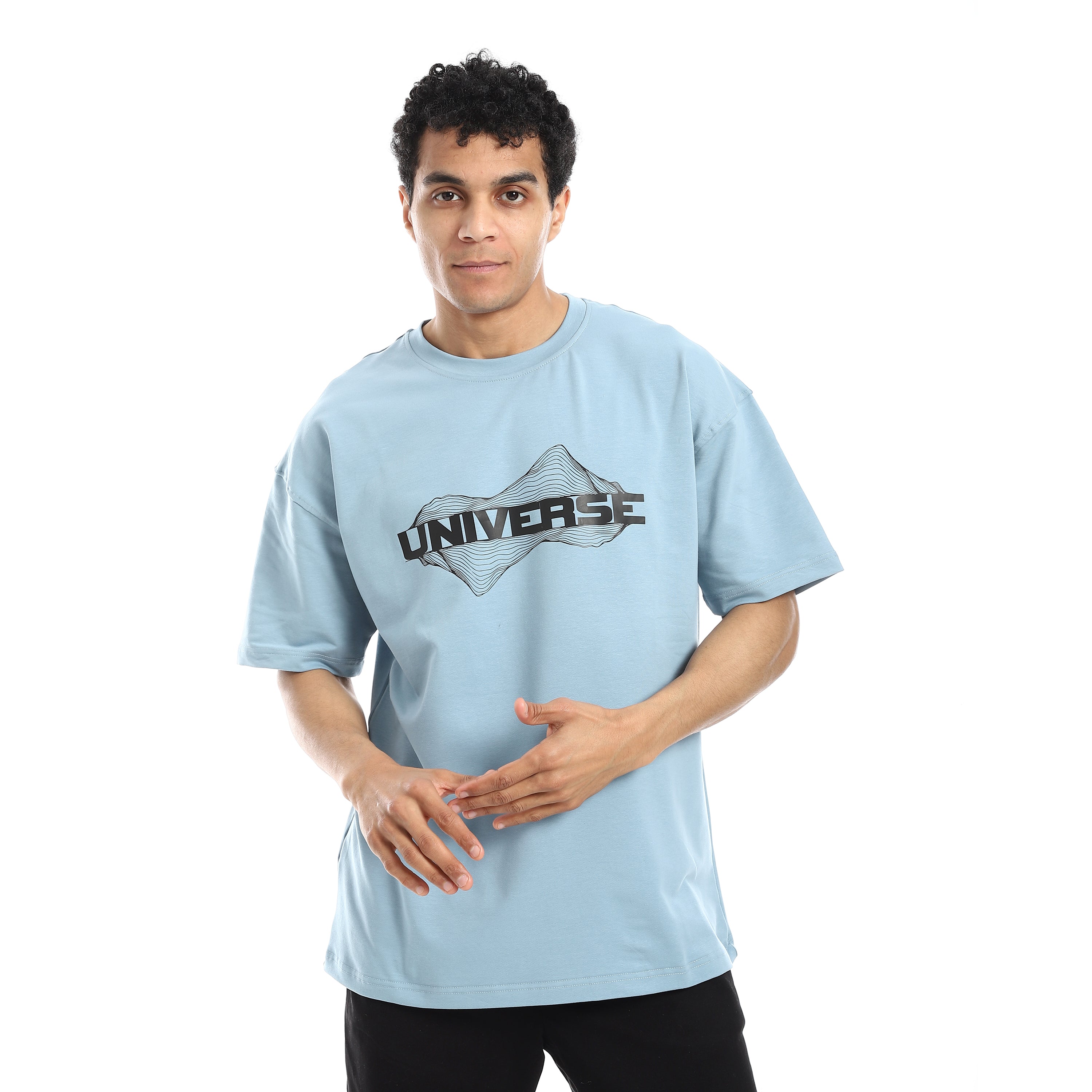 UNIVERSE OVERSIZED T-SHIRT - BABYBLUE
