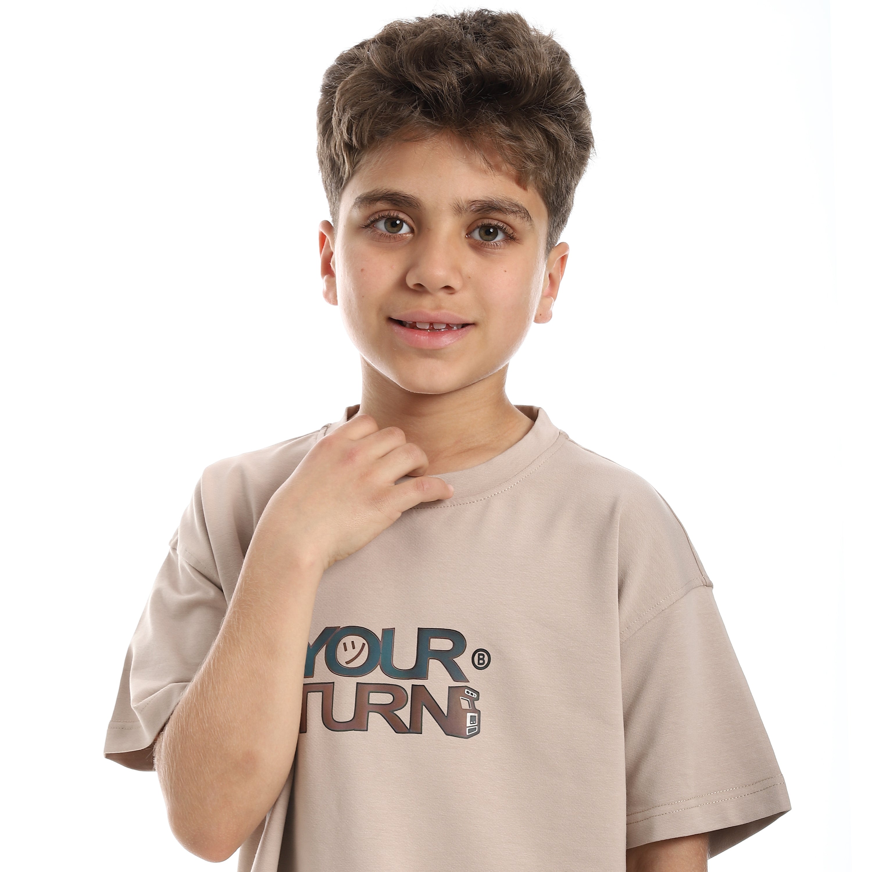 YOUR TURN OVERSIZED T-SHIRT - BEIGE
