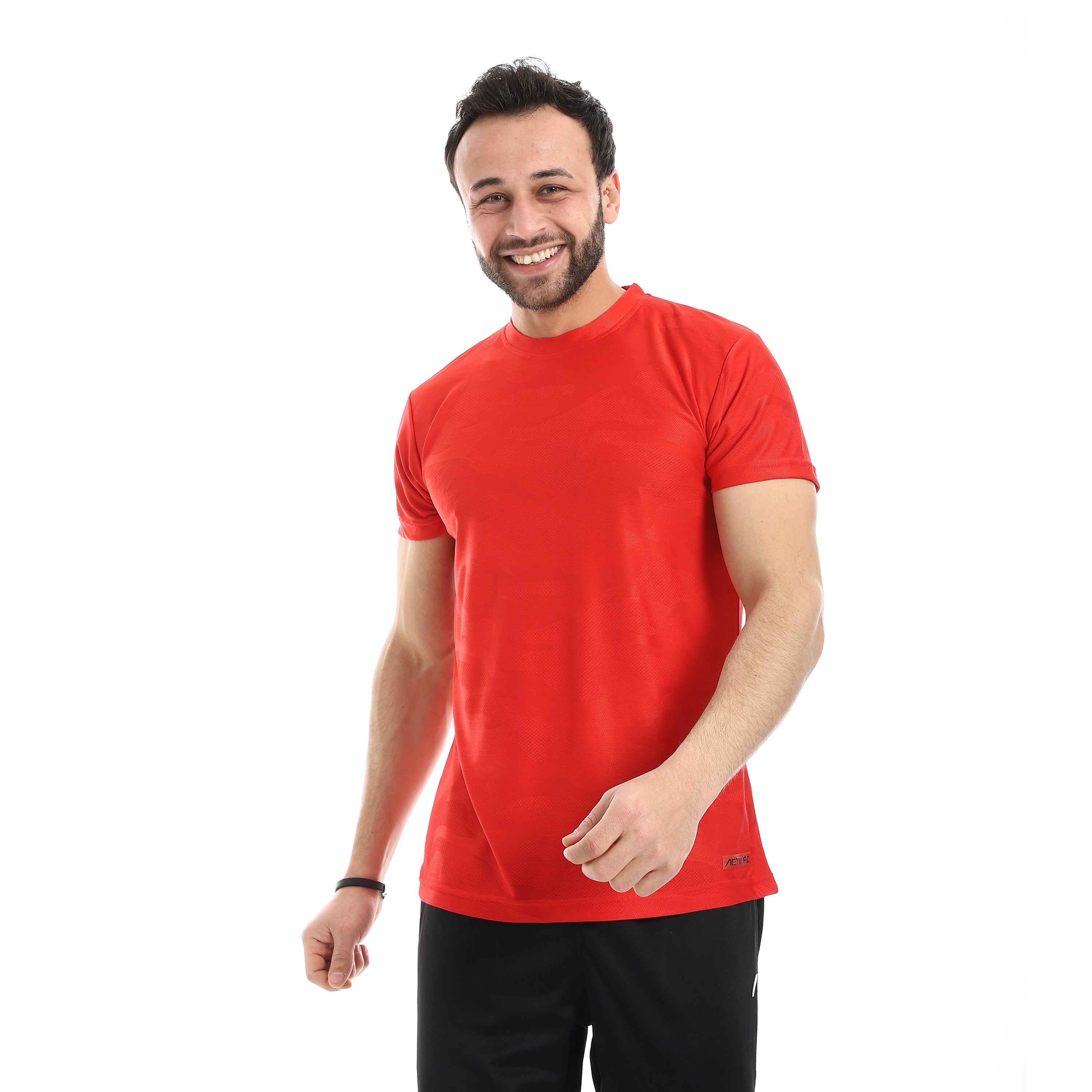 تي شيرت اكتف رجالي - احمر