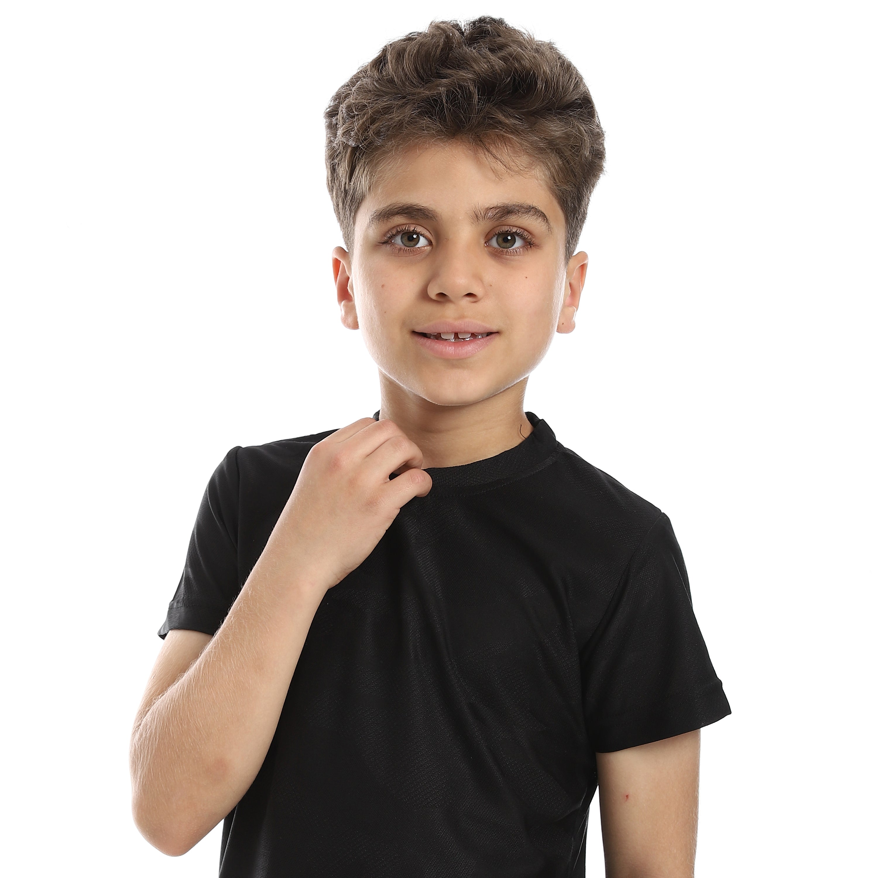 تي شيرت اكتف اولادي - اسود