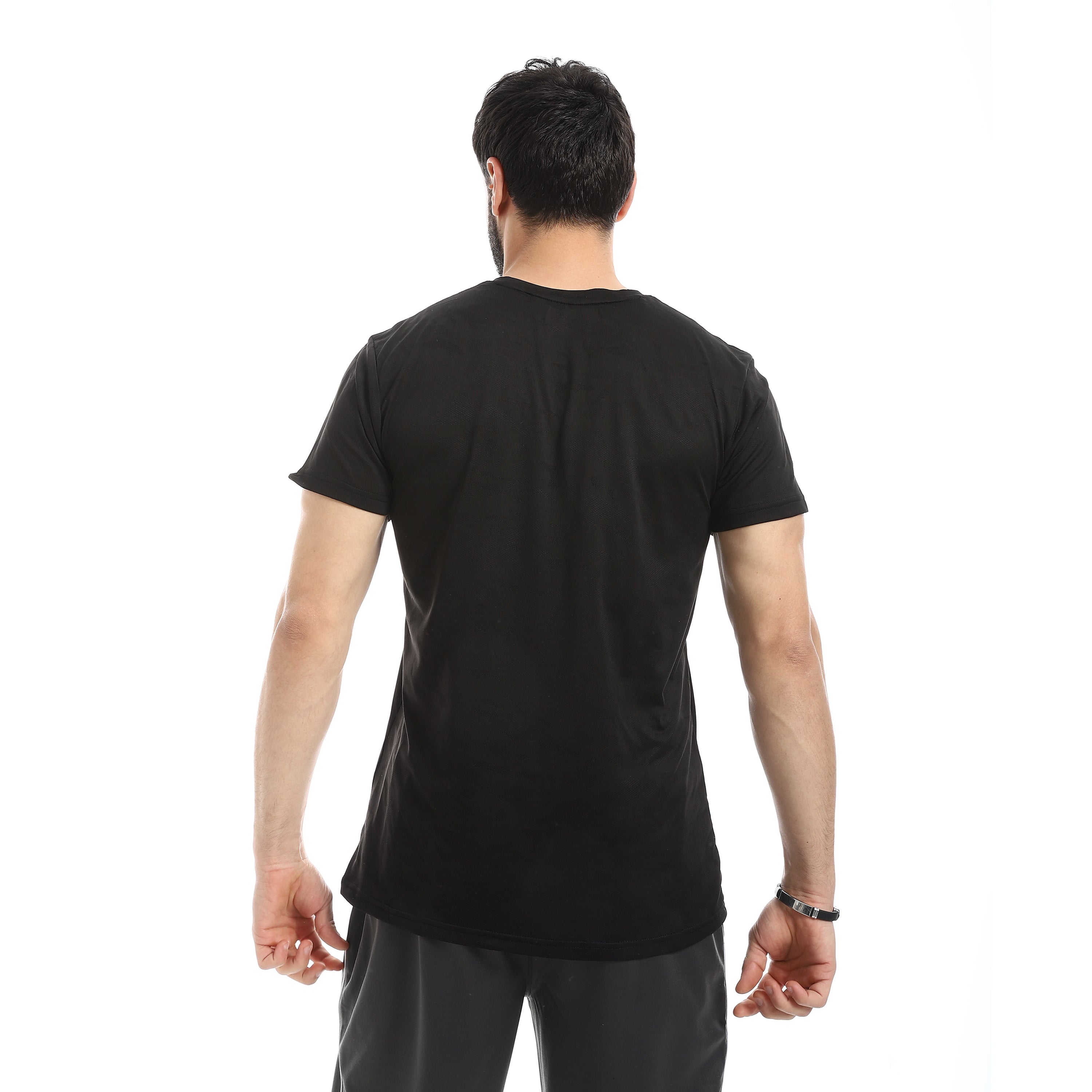 MEN FADED CAMO TRAINING TSHIRT - BLACK