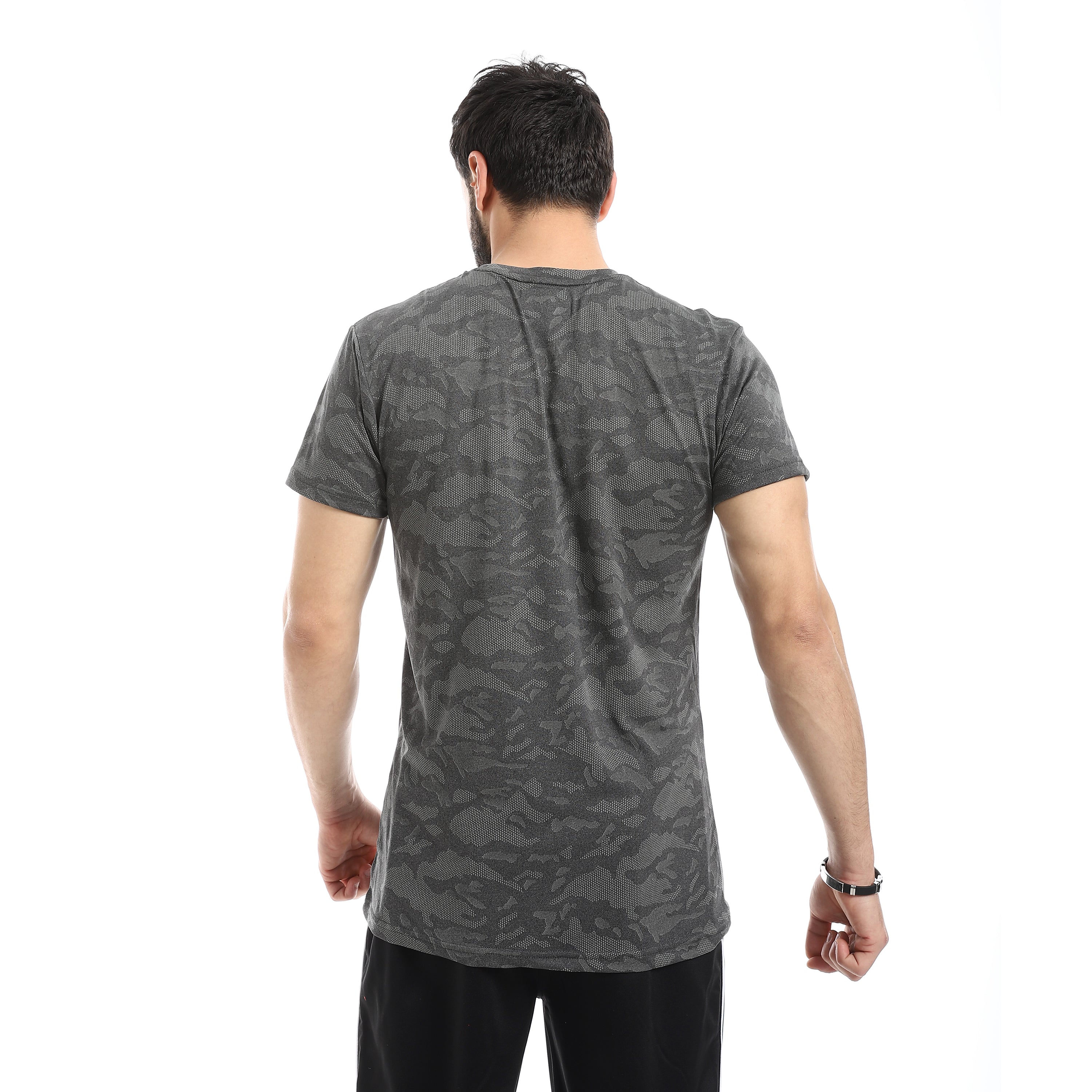 MEN FADED CAMO TRAINING TSHIRT - GREY