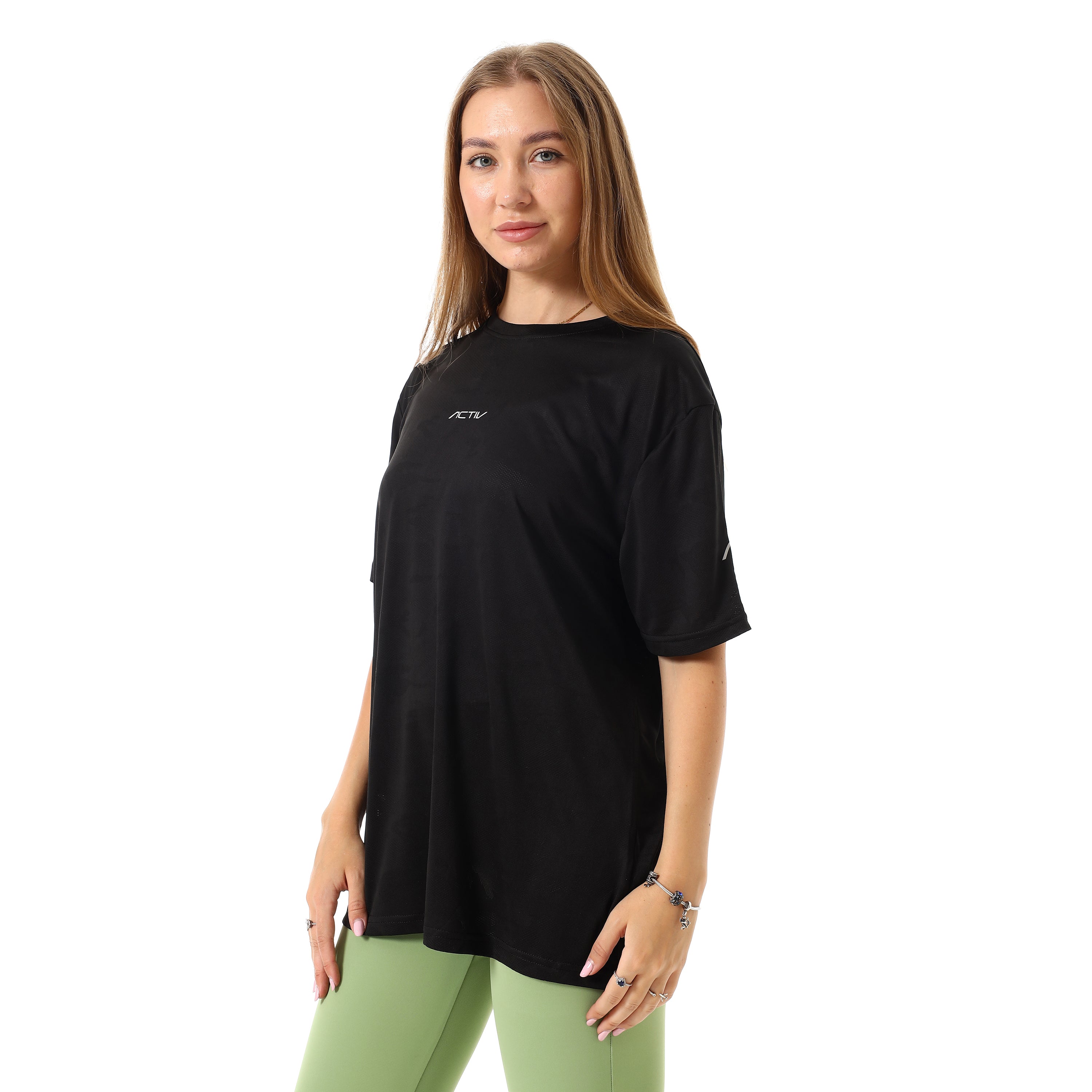 CAMO SLEEVE LOGO PRINT T-SHIRT - BLACK