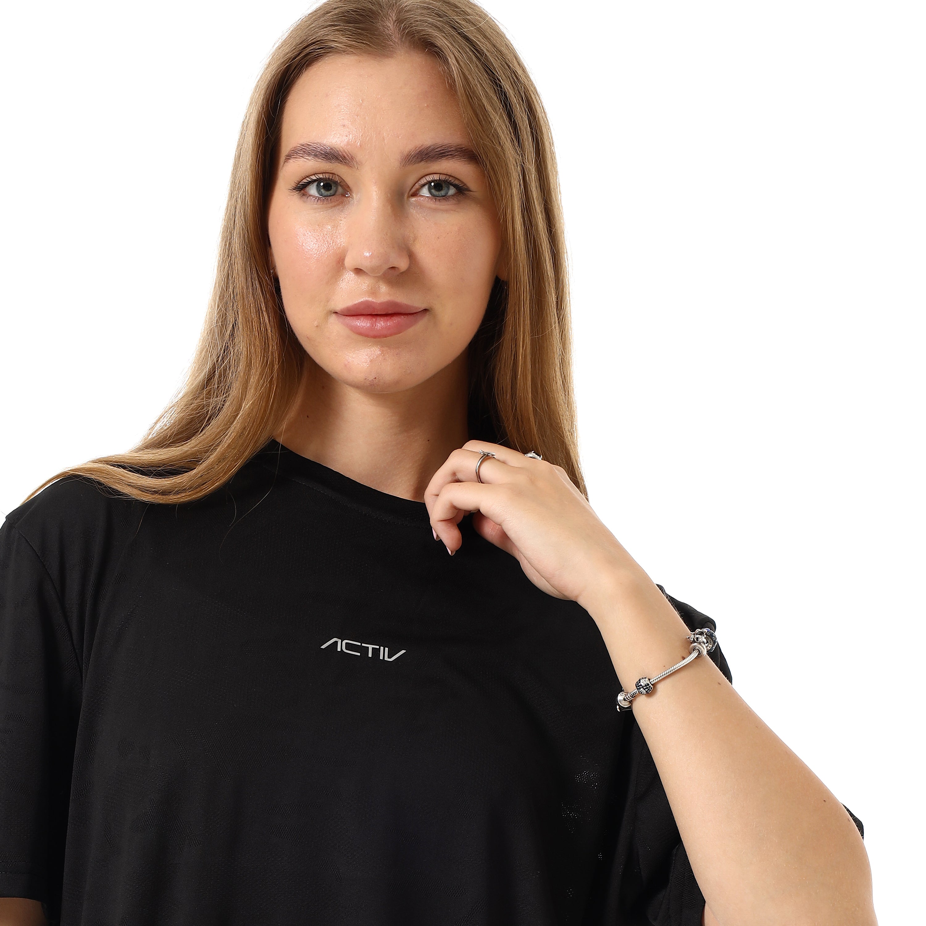 CAMO SLEEVE LOGO PRINT T-SHIRT - BLACK