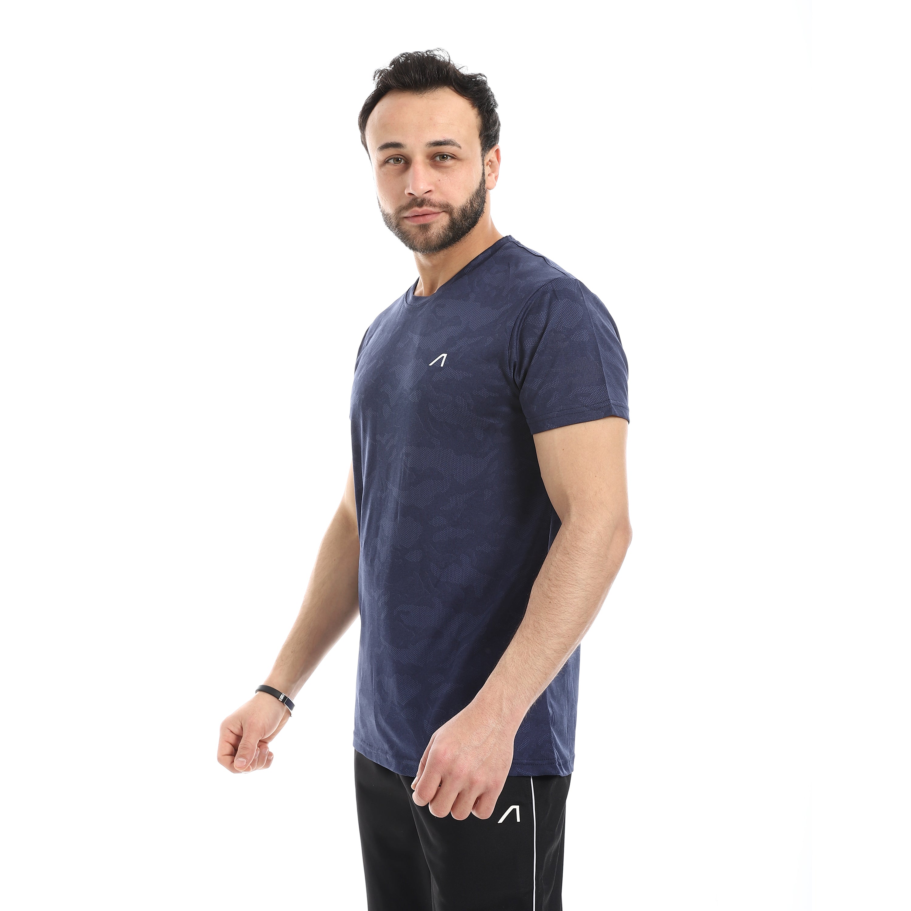 تي شيرت اكتف رجالي - ازرق غامق