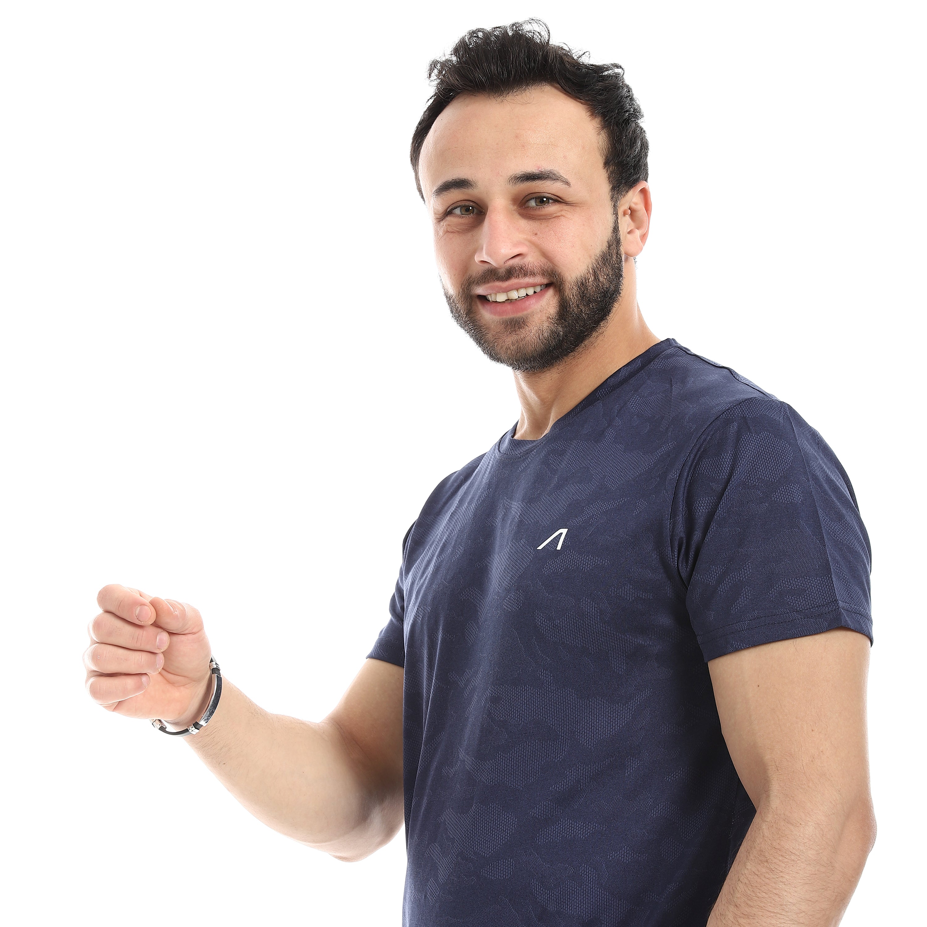 تي شيرت اكتف رجالي - ازرق غامق