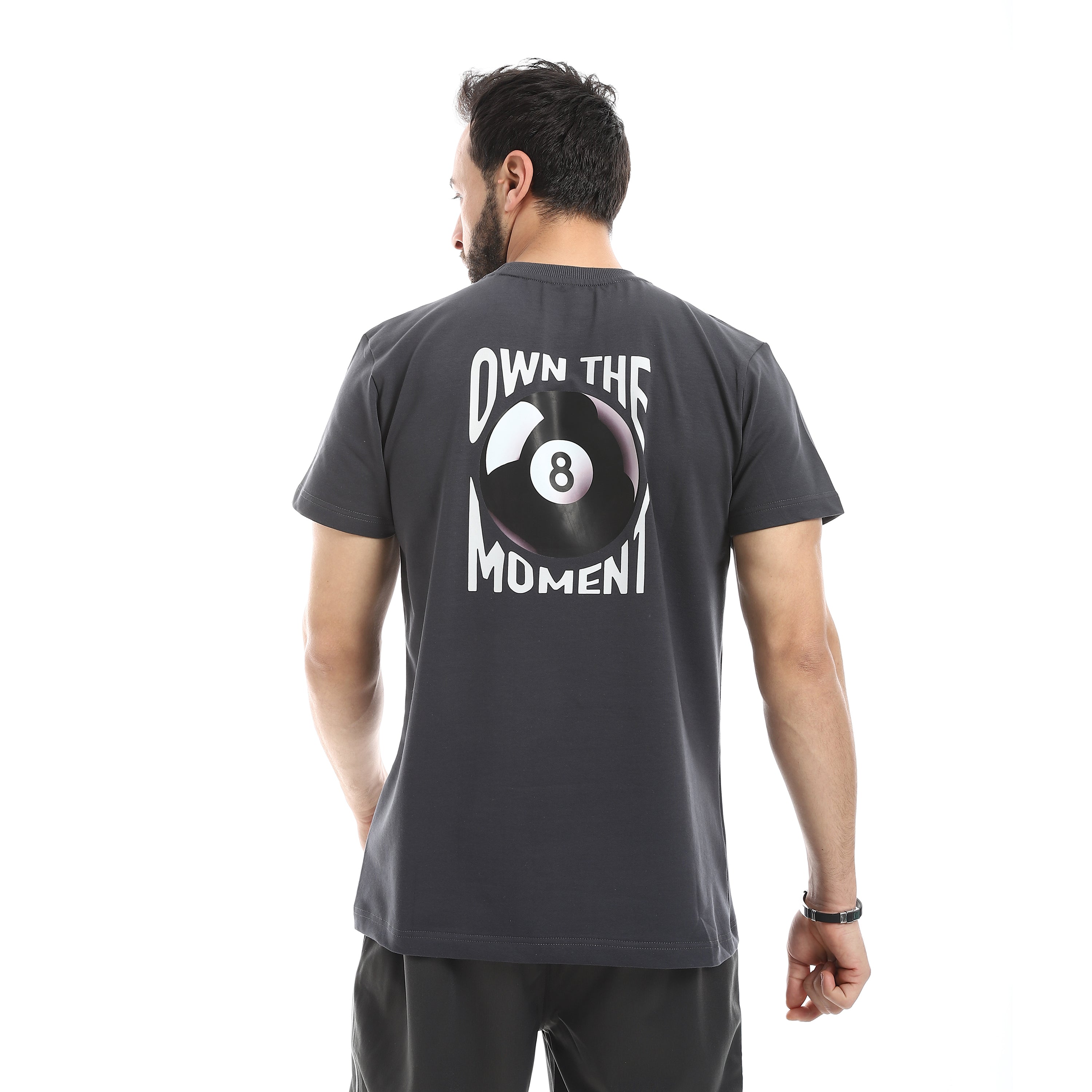 OWN THE MOMENT PRINT T-SHIRT - D.GREY