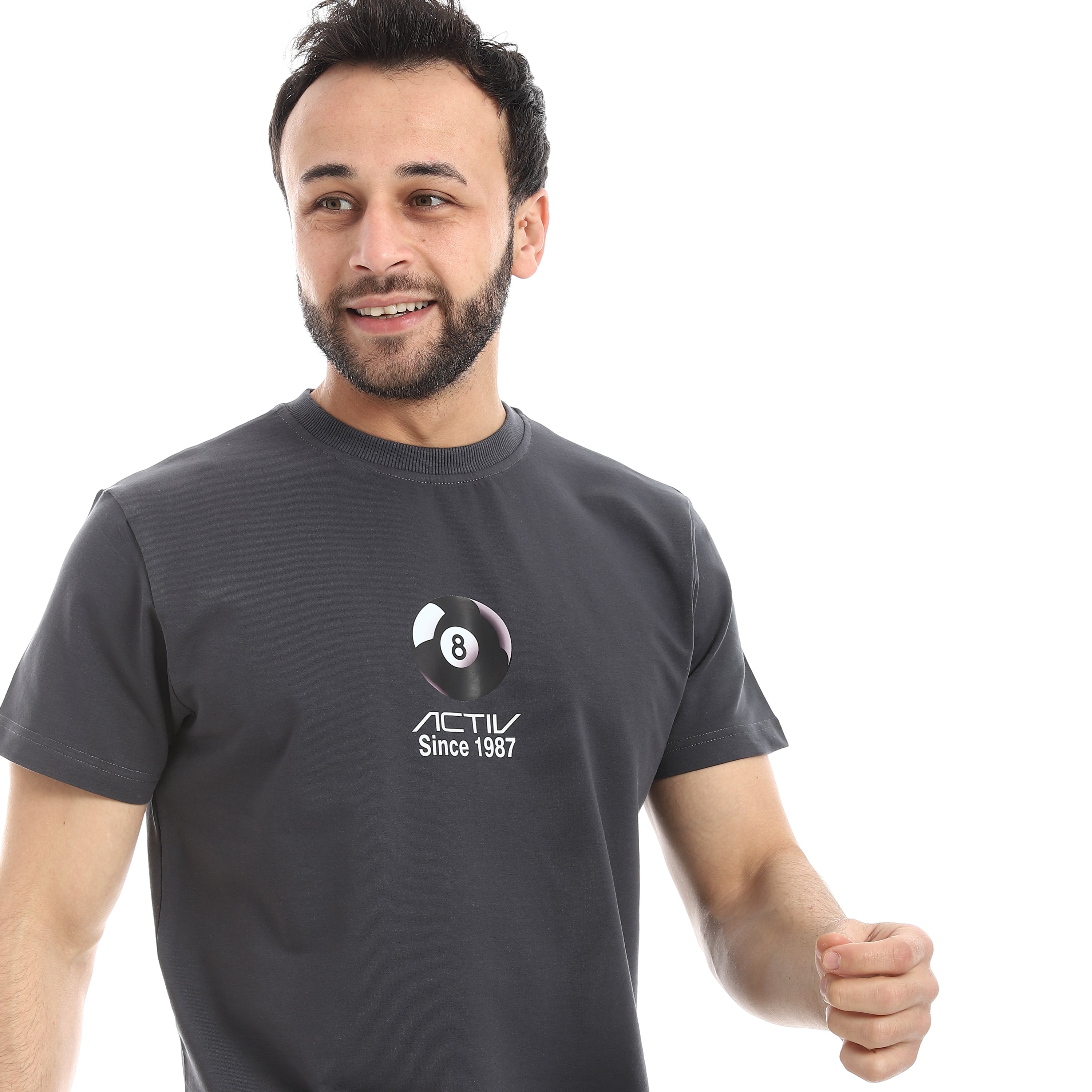 OWN THE MOMENT PRINT T-SHIRT - D.GREY